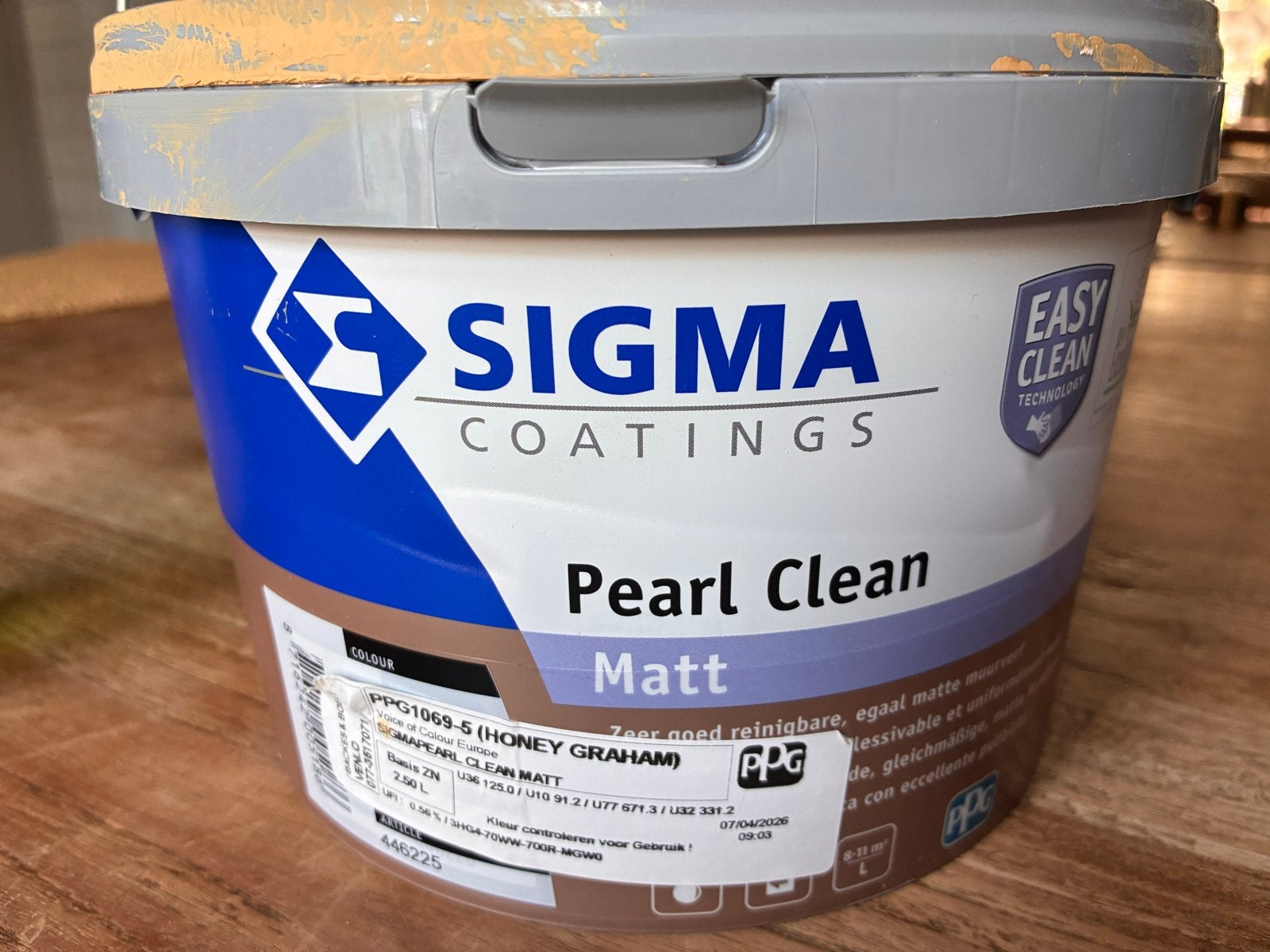 Sigma Pearl Clean Matt Muurverf - Honey Graham 2.5L, Bruin, Nieuw, Ophalen of Verzenden, Verf
