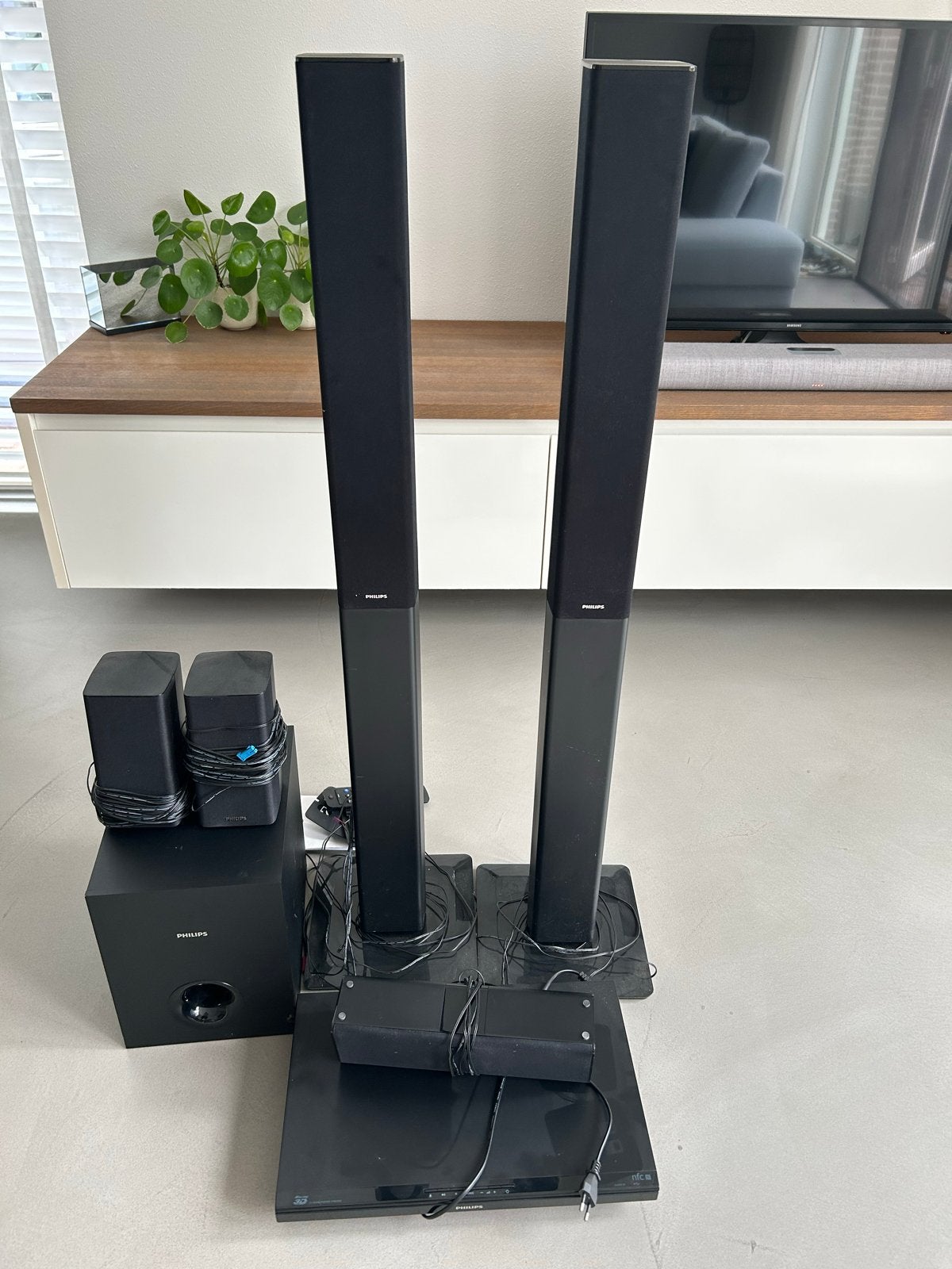 Philips 5.1 Home Cinema Set HTB3550G met Blu-ray 3D, Audio, Tv en Foto, Home Cinema-sets, Ophalen, Philips, Gebruikt, Blu-ray-speler