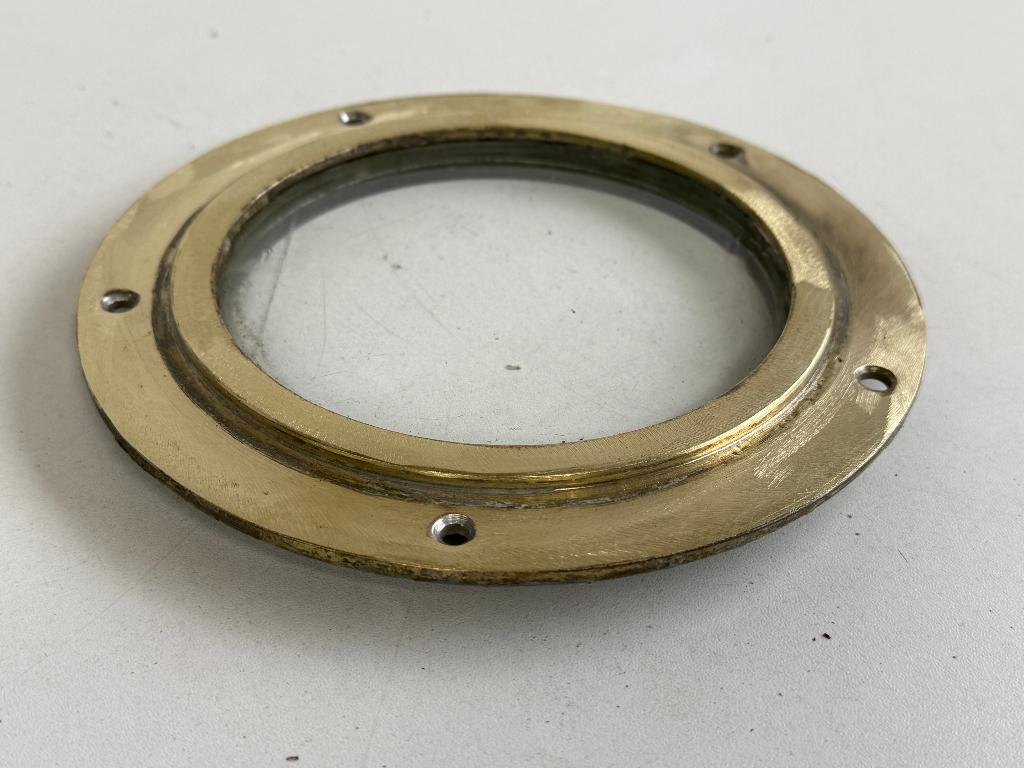 Bronzen patrijspoort / lichtrand 18 cm, Watersport en Boten, Ophalen of Verzenden, Gebruikt, Lijn of Blok