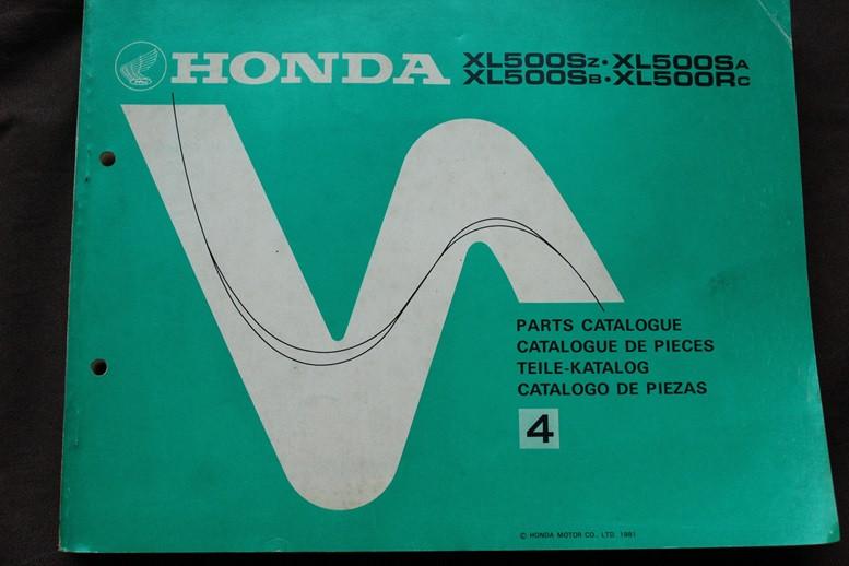 Honda XL500 Sz Sb Sa Rc 1981 motorcycle parts catalogue, Ophalen of Verzenden, Honda