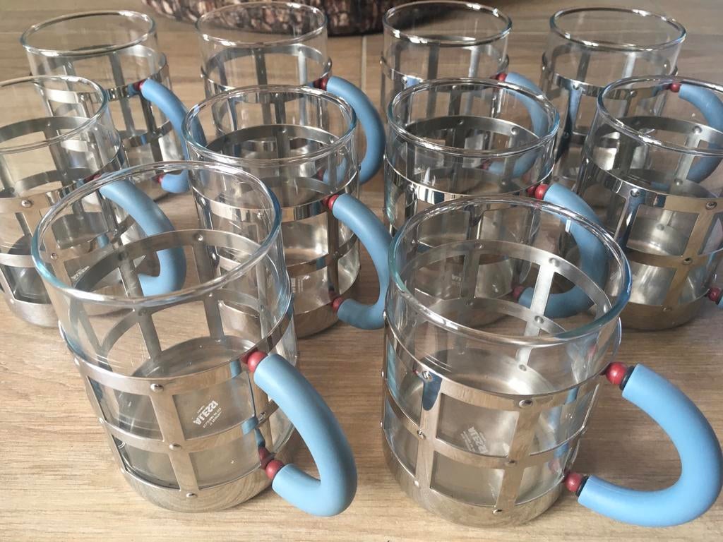 Michael graves alessi, theeglazen 10x, izgs. 40 euro p.s., Glas of Glazen, Ophalen of Verzenden, Overige stijlen, Glas