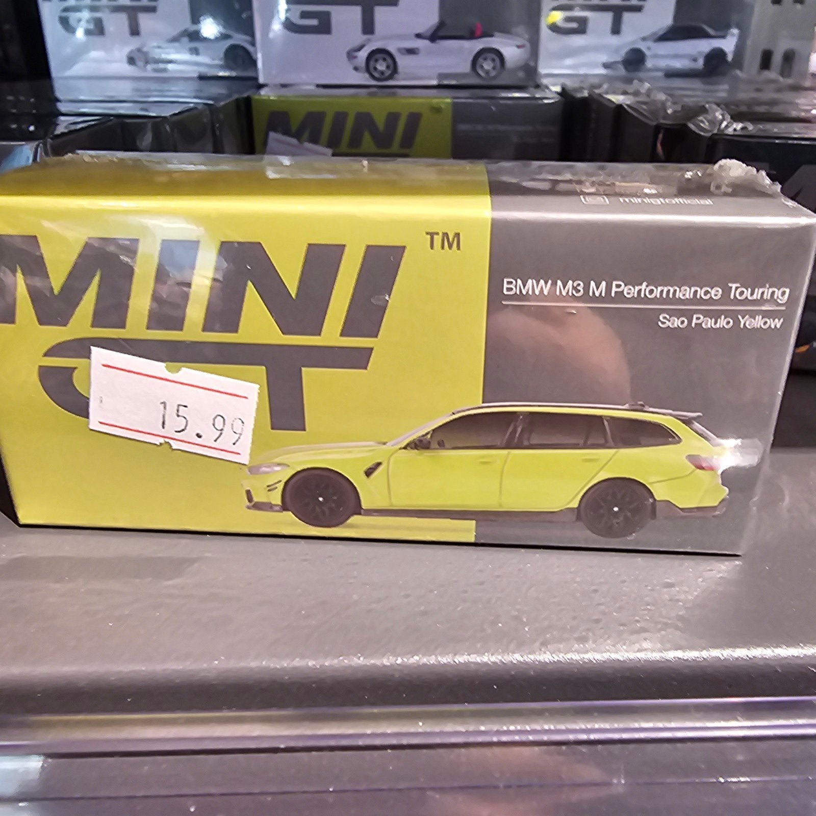 Mini GT BMW M3 M Performance Touring Sao Paulo Yellow, Onbekend, Nieuw, Ophalen of Verzenden, Onbekend