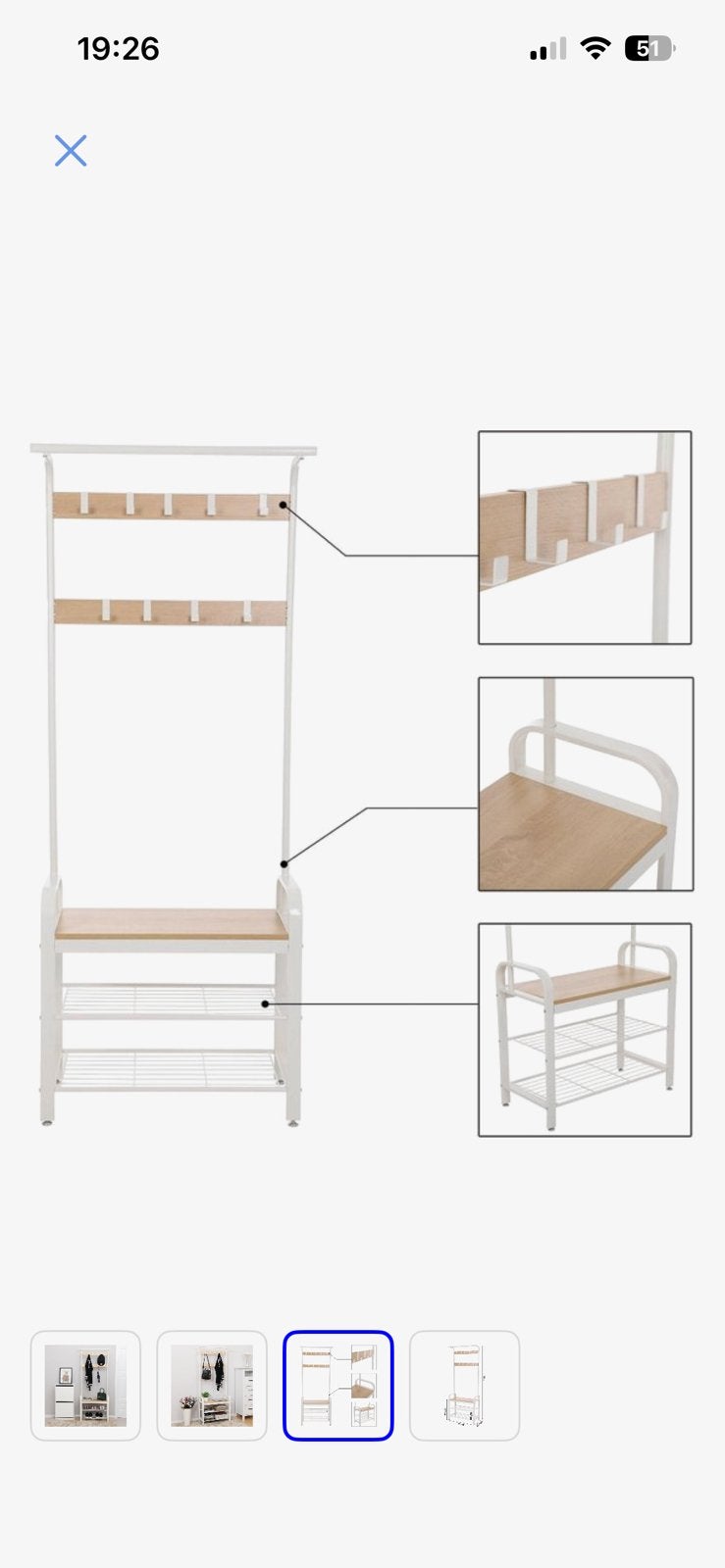 Clothes rack + shoe rack — €30, Kleding | Dames, Ophalen