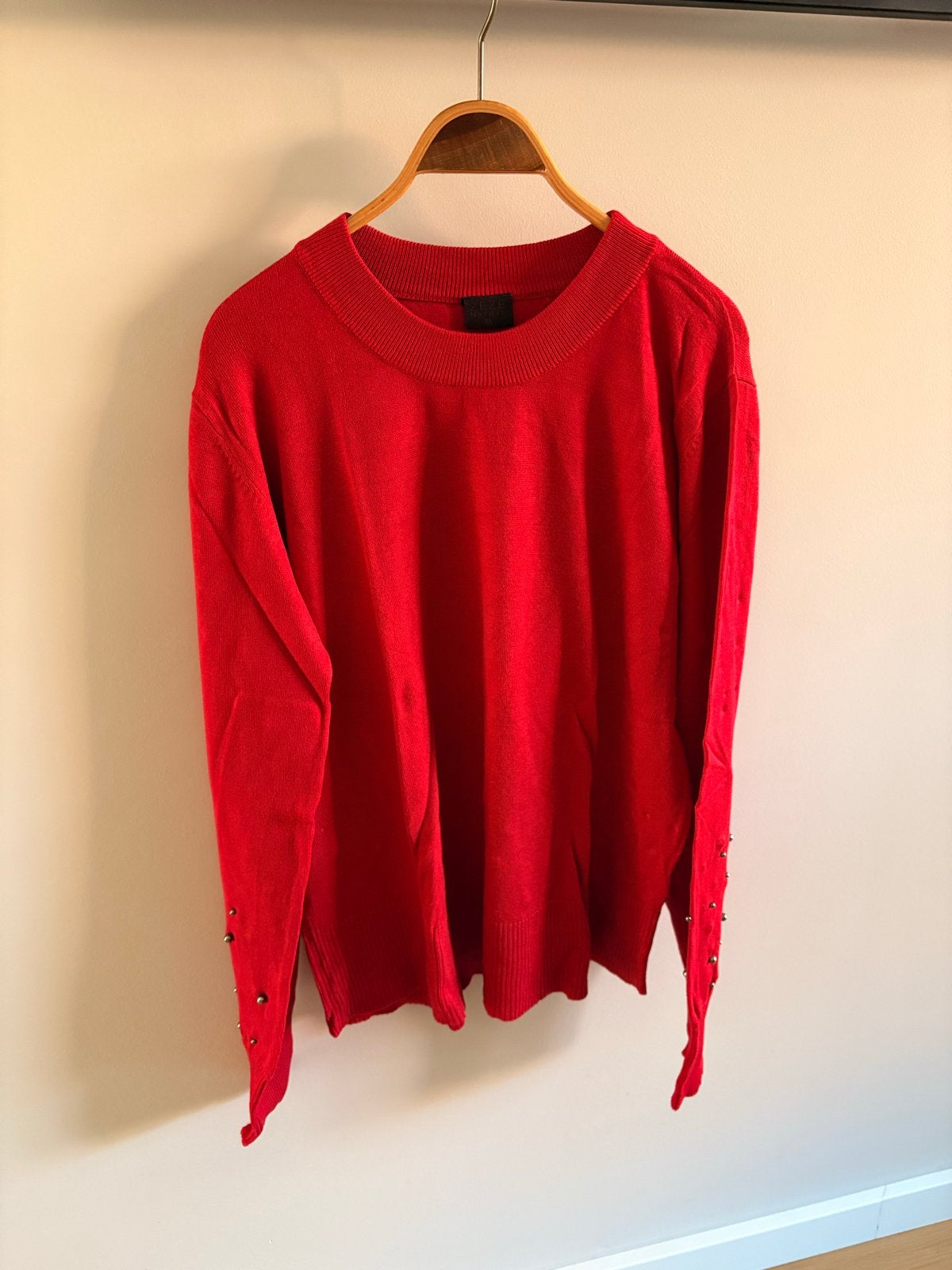 Rode trui met studs - Zeze Nordic - Maat XL, Ophalen of Verzenden, Zo goed als nieuw, Maat 46/48 (XL) of groter, Rood