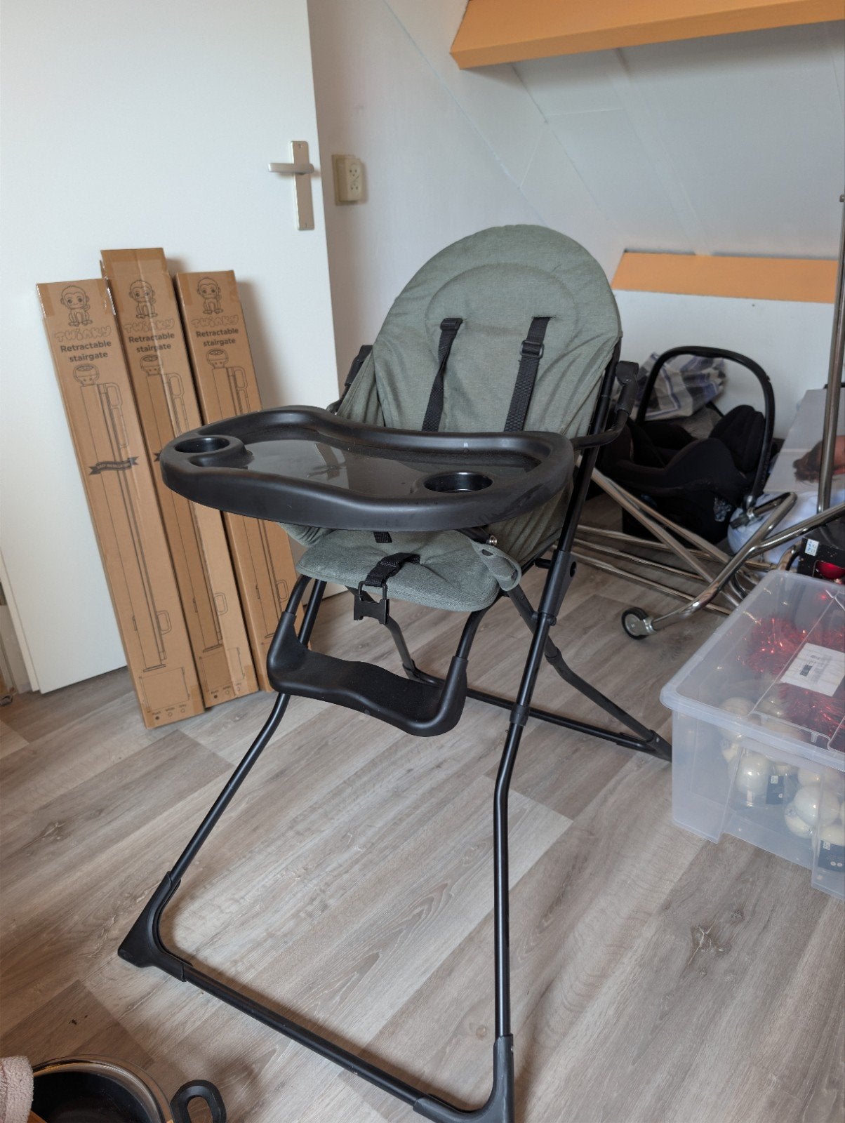 Nieuwe inklapbare kinderstoel met eetblad, Ophalen, Nieuw, Inklapstoel, Afneembaar eetblad