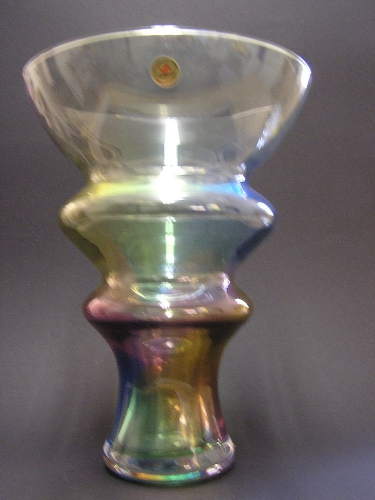 Freedom Multicolour Leerdam Marel Copier Meydam, Antiek en Kunst, Ophalen of Verzenden, Vaas, Glas, Handgemaakt