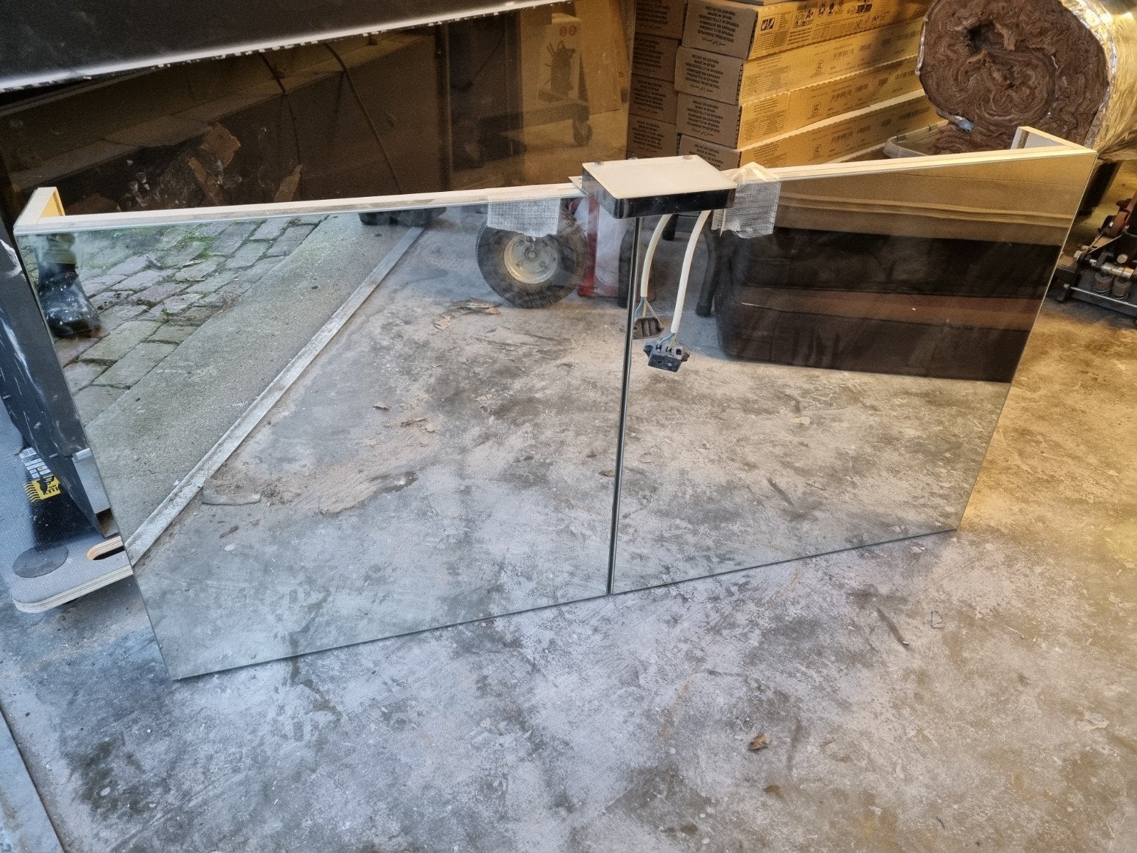 Spiegelkast met verlichting badkamer 120 cm breed, Ophalen, 100 tot 150 cm, Minder dan 25 cm, Minder dan 100 cm