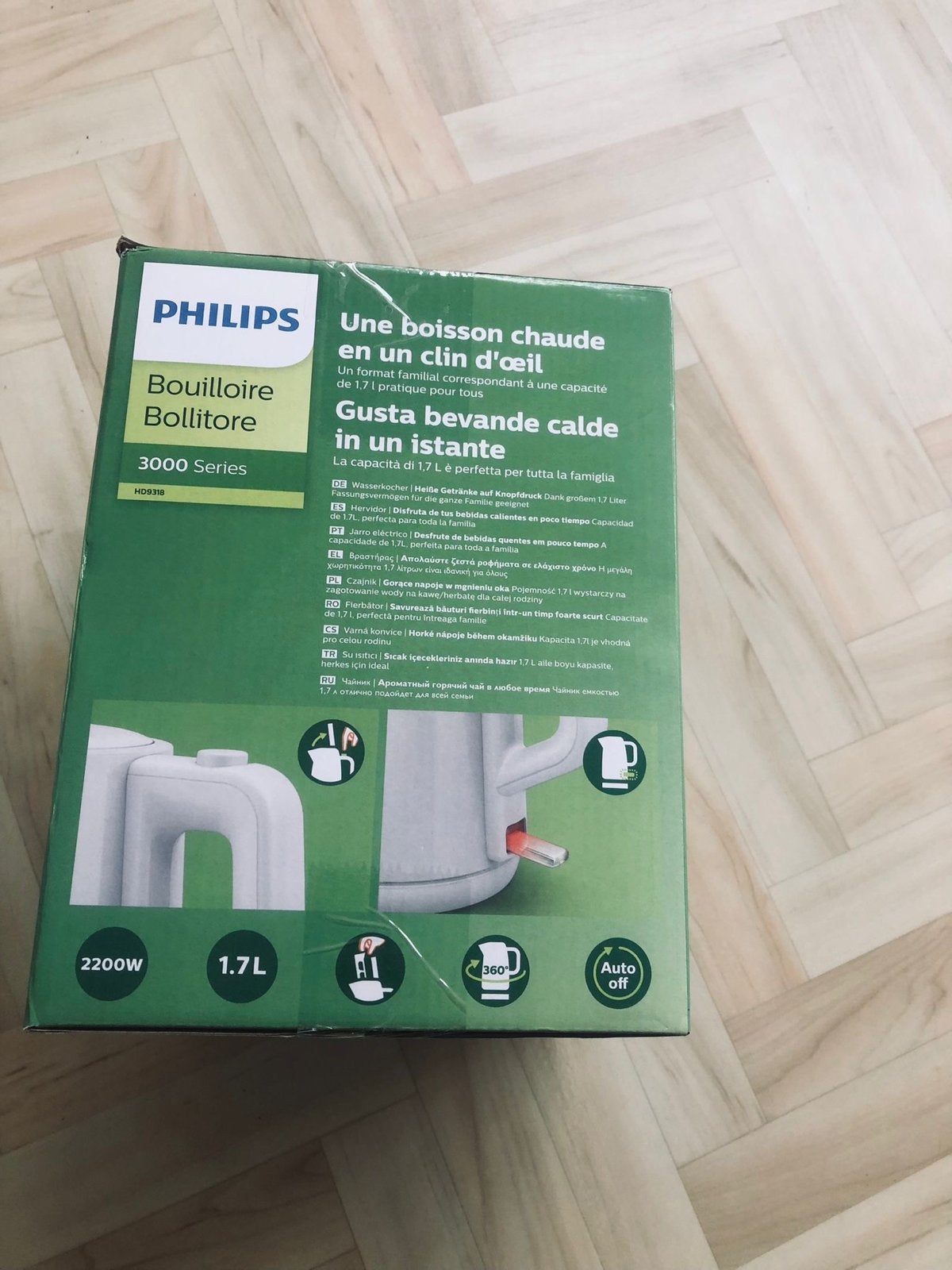 Philips Waterkoker 3000 Serie - 1.7L, 2200W, 1 tot 2 liter, Ophalen, Nieuw