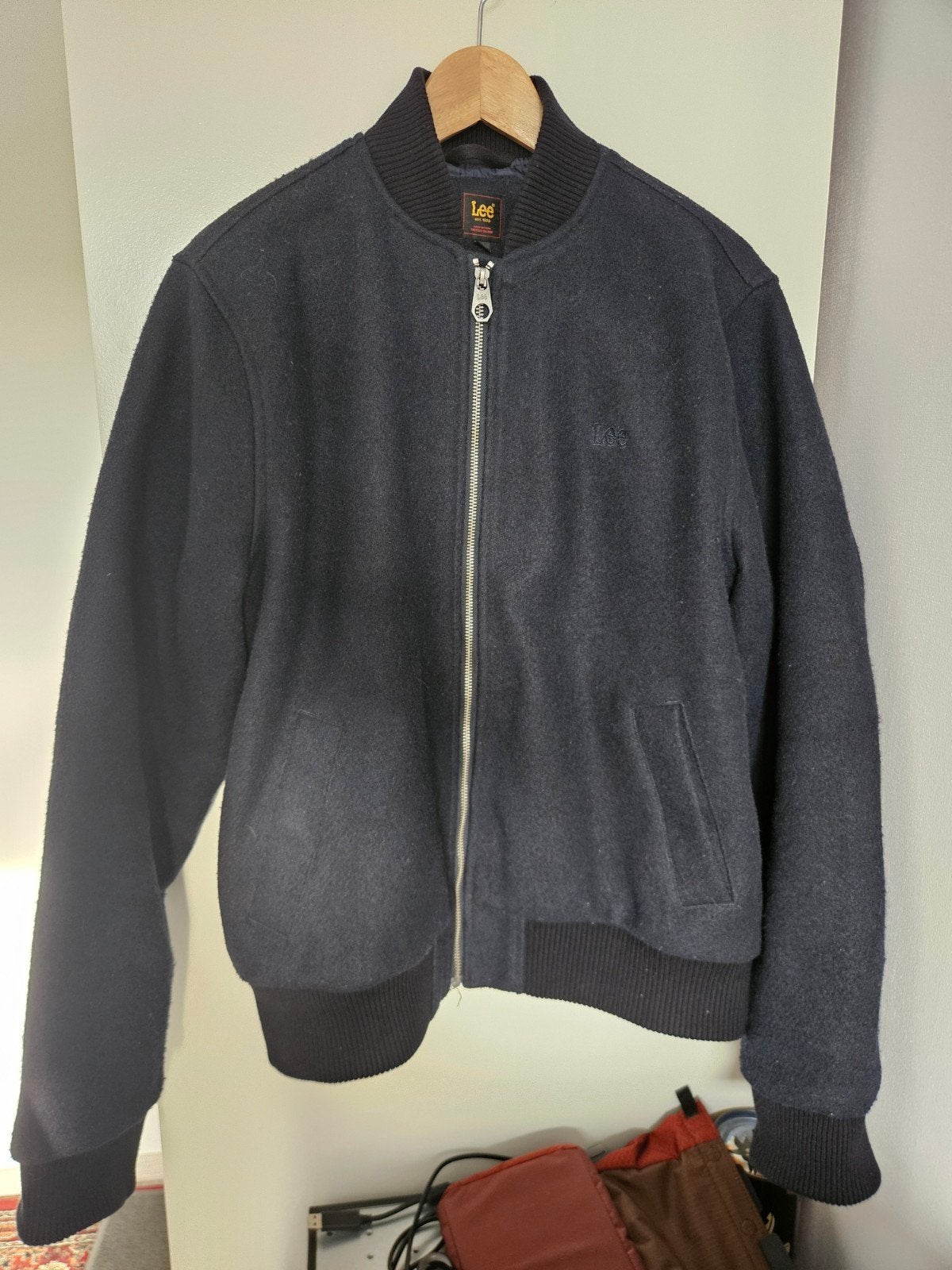 Lee Regular Wool Bomber Jas M, Ophalen of Verzenden, Zo goed als nieuw, Lee, Maat 48/50 (M)