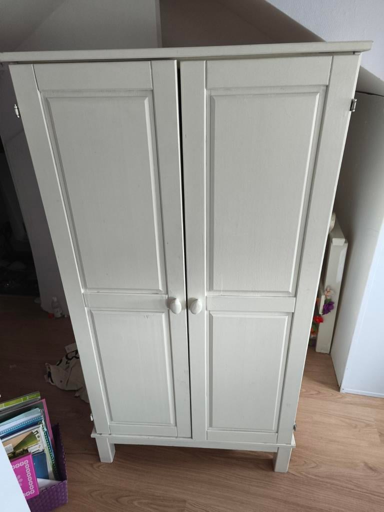 Witte computer kast met deuren, Klassiek, 120 tot 170 cm, Ophalen of Verzenden, Zo goed als nieuw