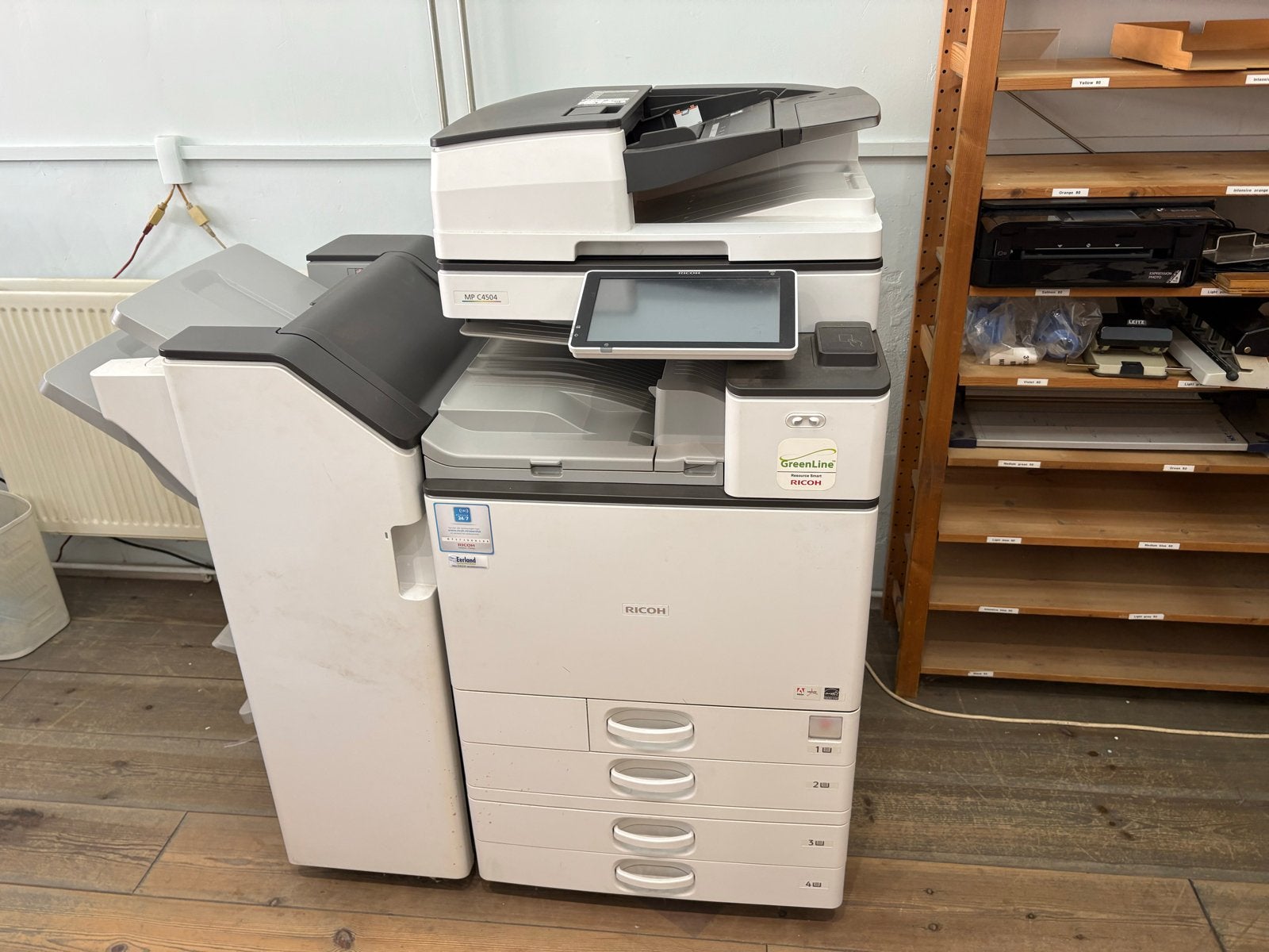 T.e.a.b. Ricoh MP C4504 All-in-one printer met 4 laden, Computers en Software, Ophalen, Gebruikt, All-in-one, Kleur printen