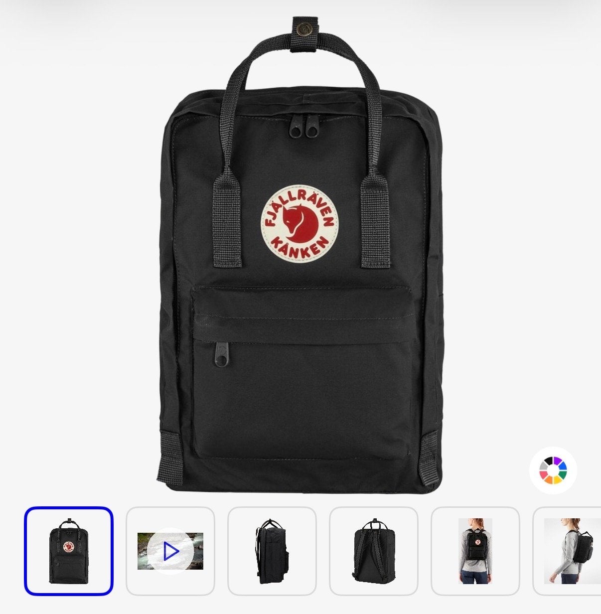 Nieuwe Fjallraven Kanken Laptop 13" Rugzak Zwart, Sieraden, Tassen en Uiterlijk, Tassen | Rugtassen, Overige merken, 25 tot 40 cm