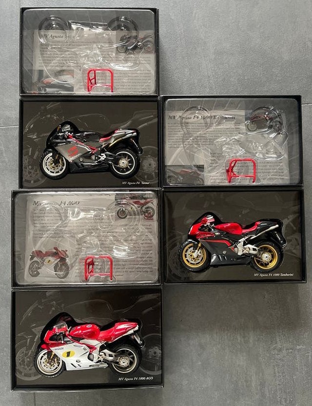 Minichamps MV Agusta F4 Senna AGO Tamburini set 1:12 MIB, Ophalen, Zo goed als nieuw, Motor