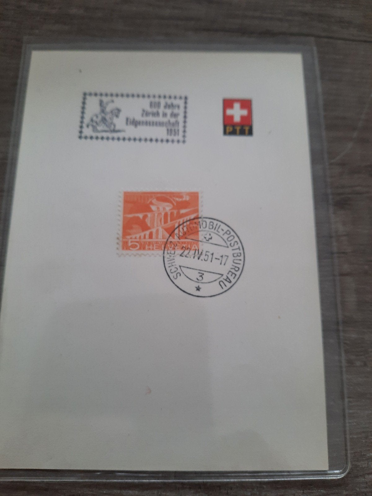 Zwitserland Mobiel Postkantoor poststuk - 1951, Verzenden