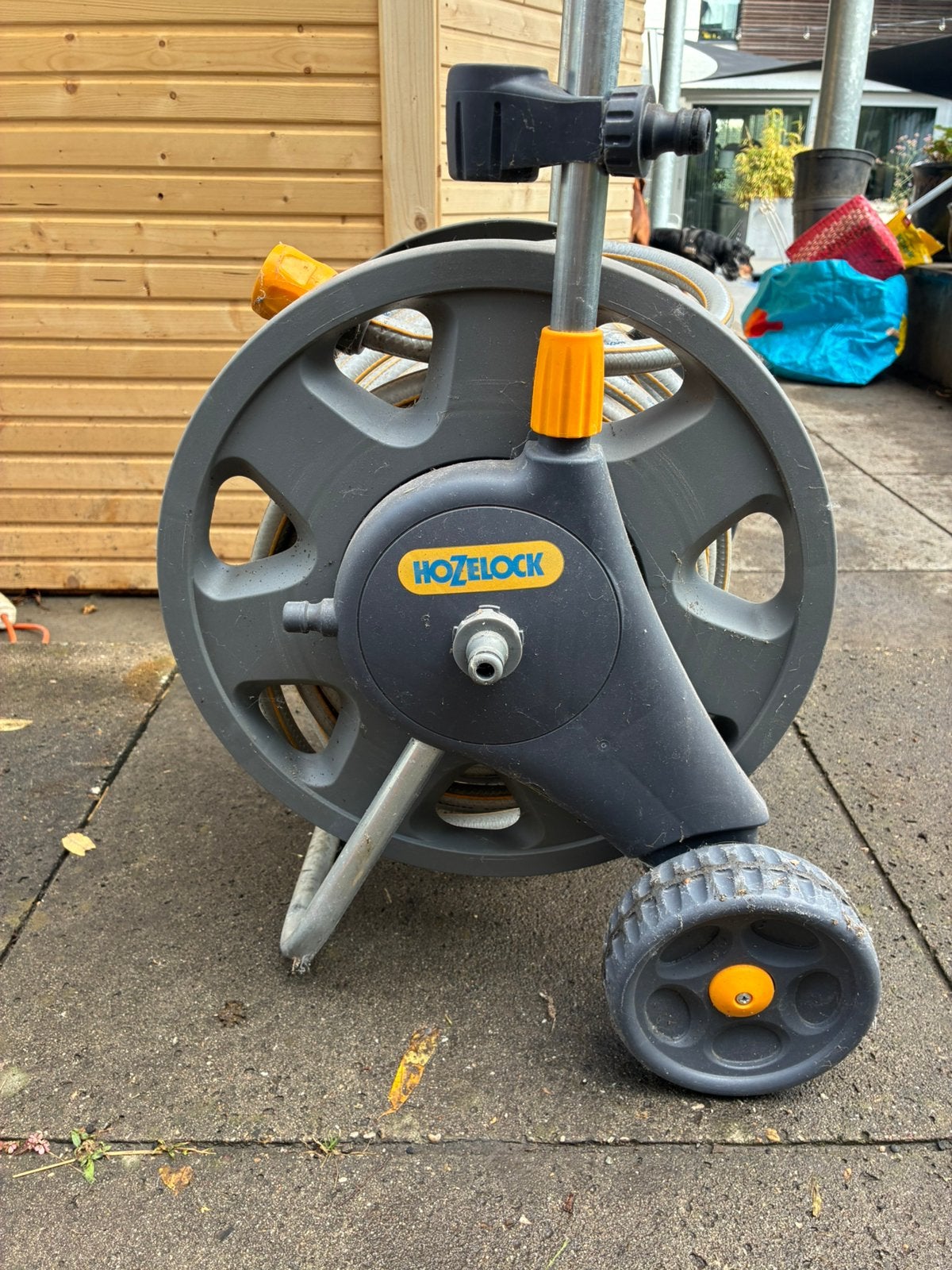Hozelock slangenwagen 30 m, Ophalen, Gebruikt, Tuinslanghaspel