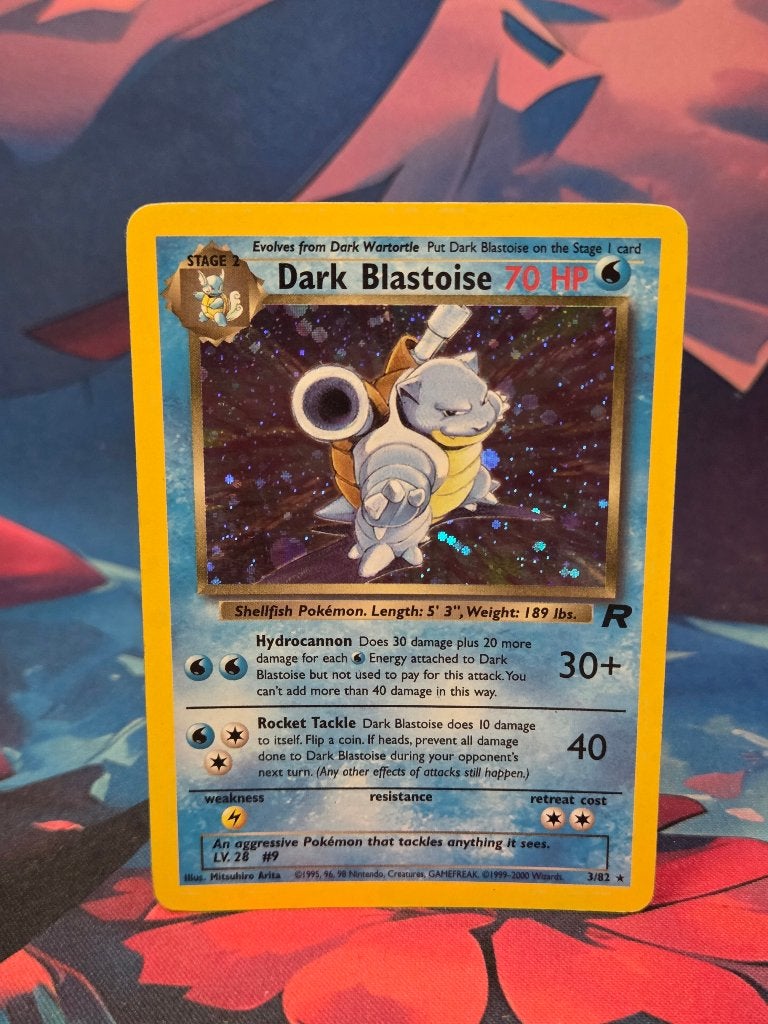 Pokémon Dark Blastoise Holo 3/82 – Team Rocket, Ophalen of Verzenden, Zo goed als nieuw
