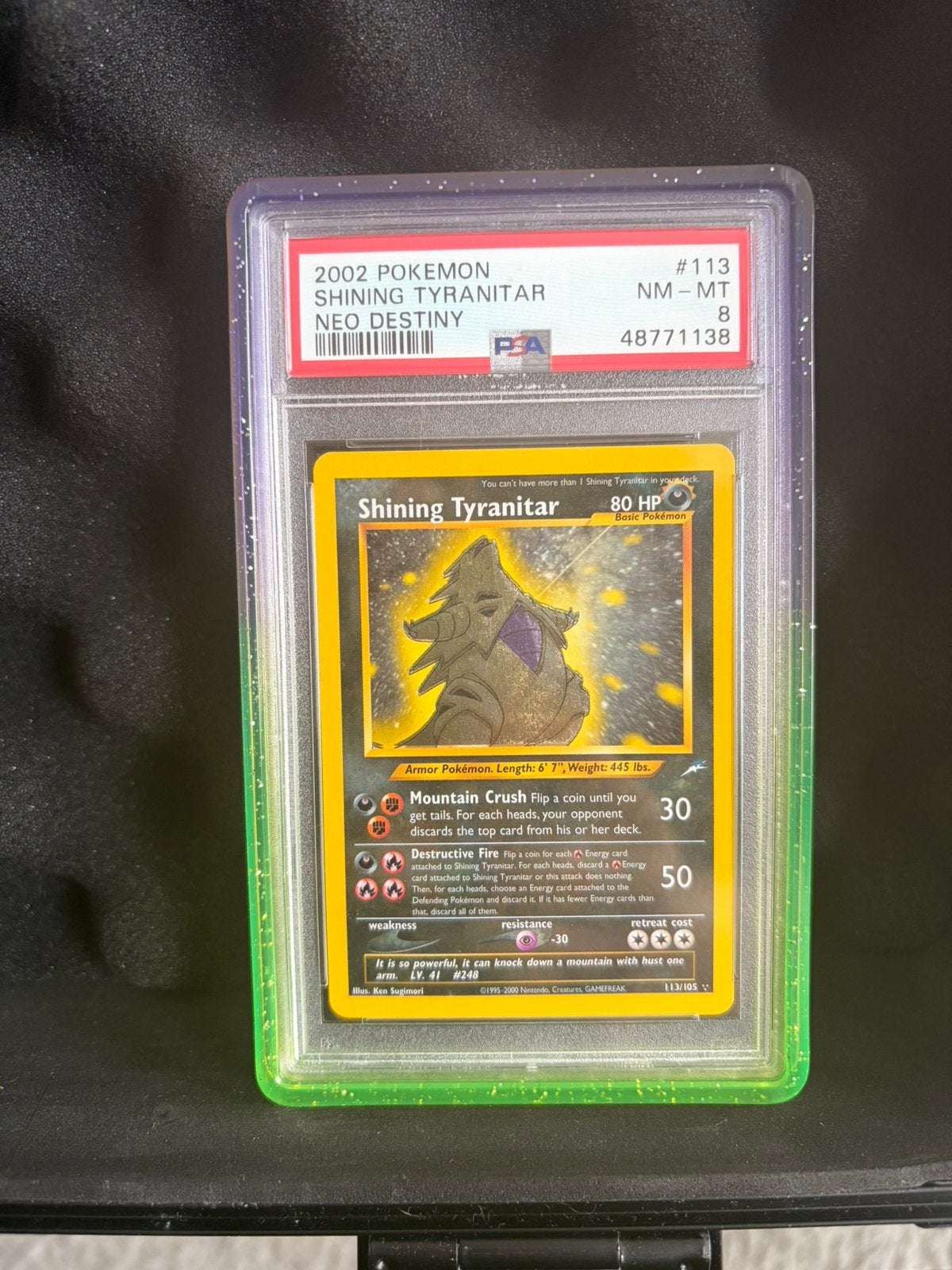 Shining tyranitar psa 8, Hobby en Vrije tijd, Ophalen of Verzenden, Zo goed als nieuw