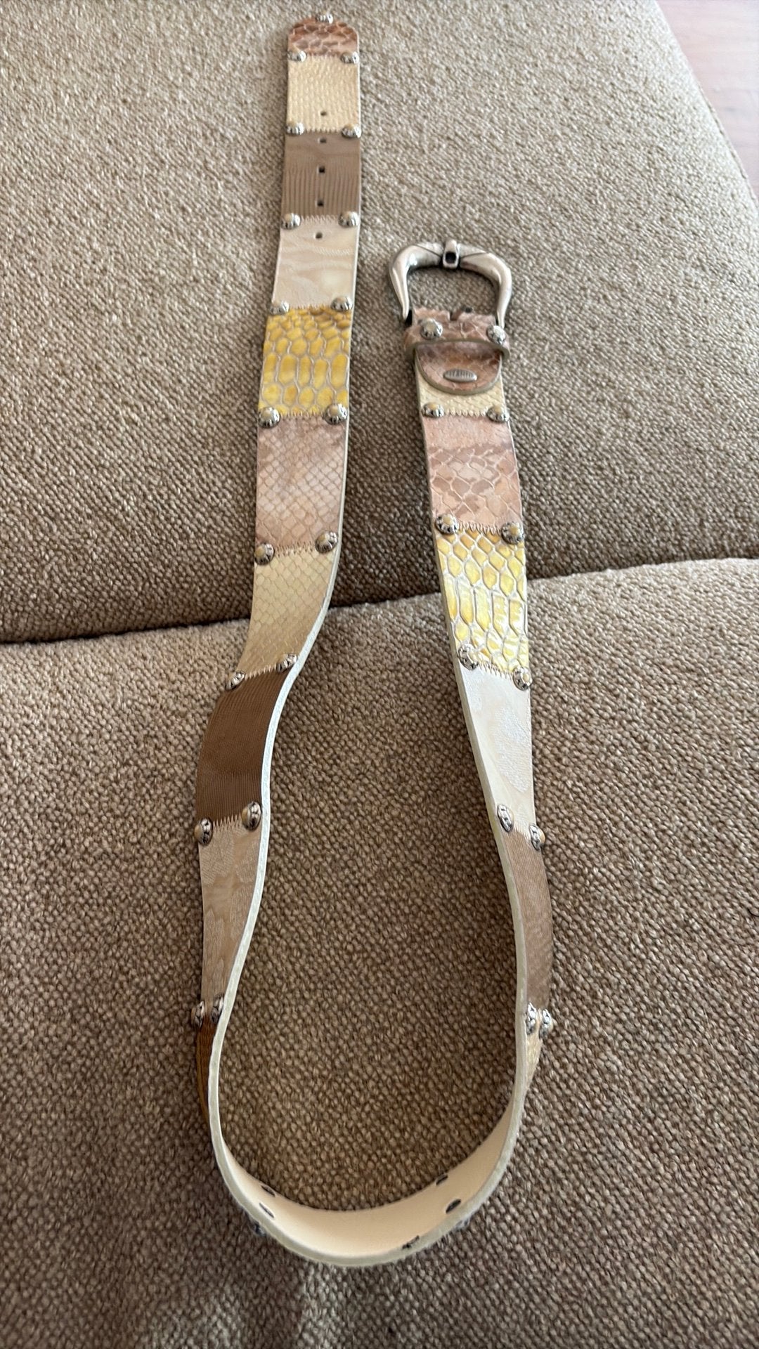 vintage design-riem van Nanni Milano, Overige kleuren, Echt leder, Heupriem, Ophalen of Verzenden