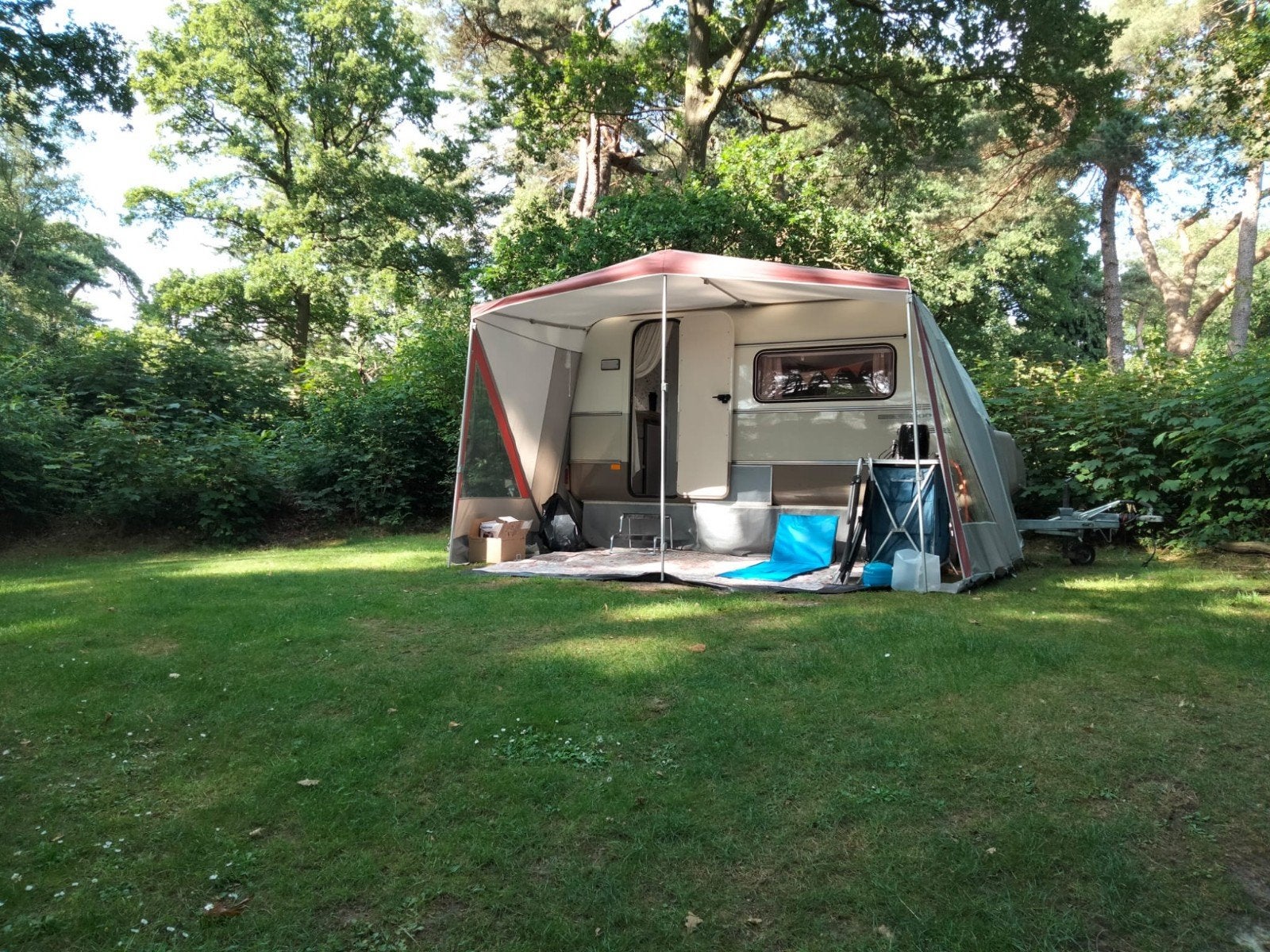 Complete Originele luifel Biod 350 tl met schade aan het dak, Caravans en Kamperen, Ophalen