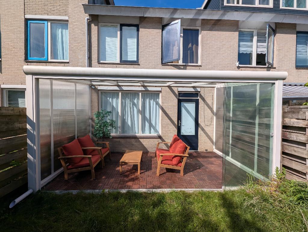 Mooie serre met glazen schuifwand en verlichting – 500x250cm, Ophalen, Gebruikt, Serre
