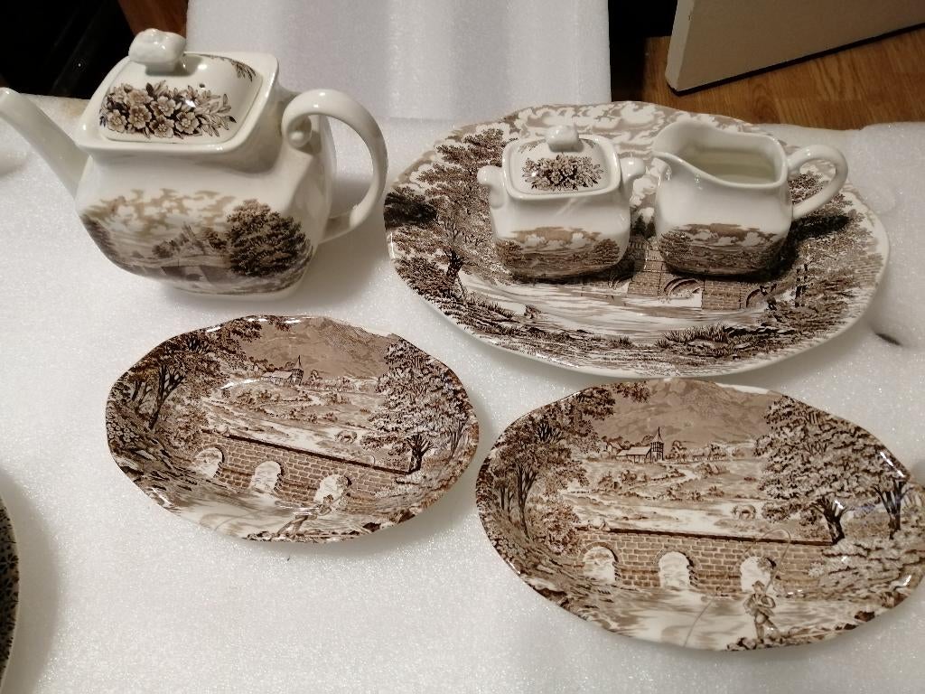 Bridge Scènes brown servies delen, Ophalen of Verzenden