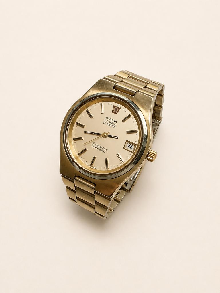 Omega Seamaster f300 Hz Chronometer double uitvoering 1975, Ophalen of Verzenden, Staal, Omega, 1960 of later