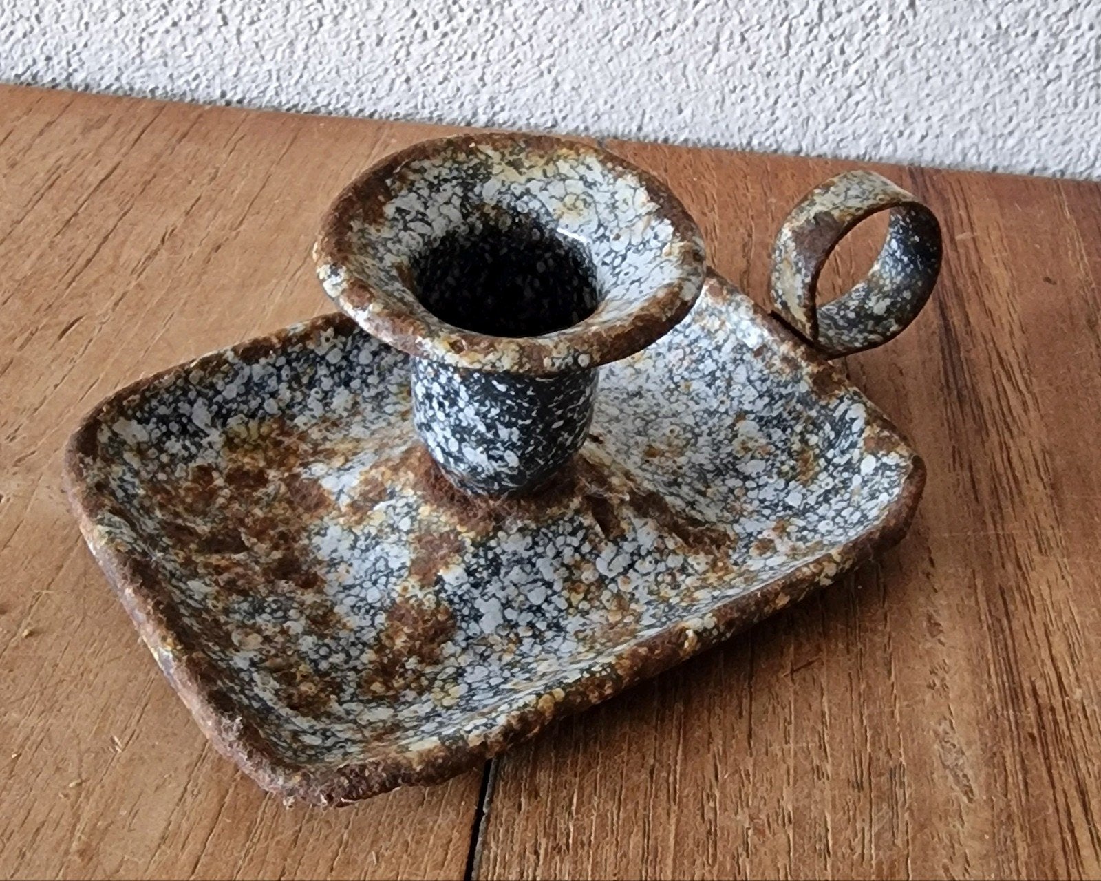 Grijs emaille blakertje, Ophalen of Verzenden