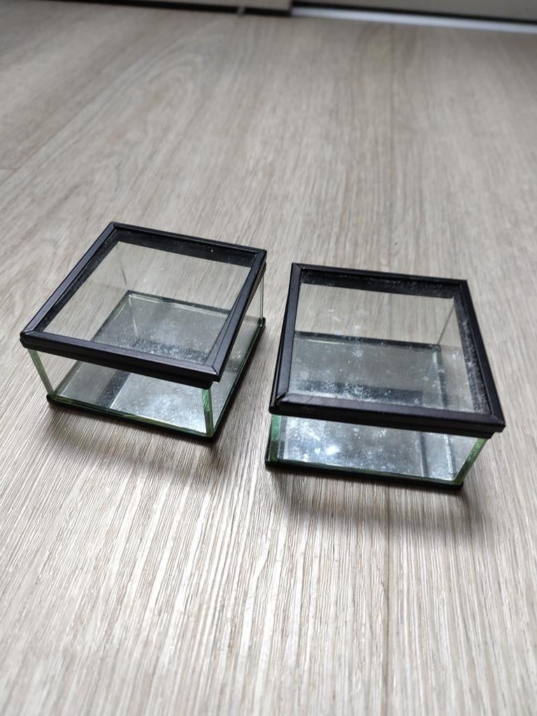 Twee bakjes van glas, Verzamelen, Glas en Borrelglaasjes, Ophalen, Gebruikt, Overige typen