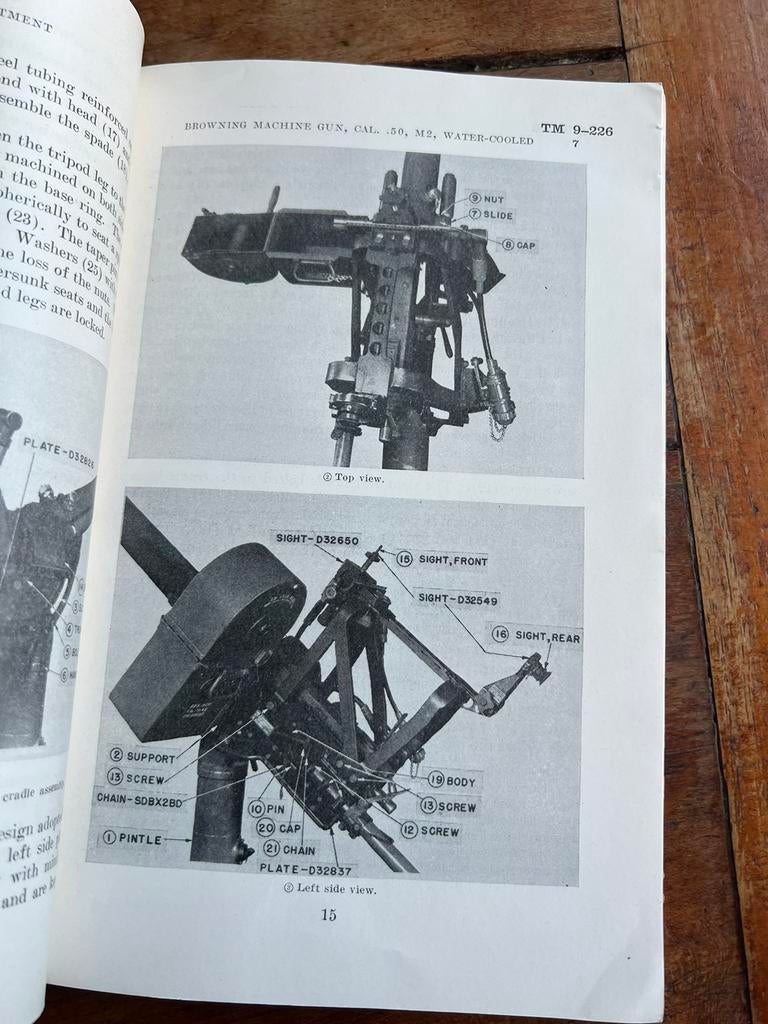 WO2 Amerikaans Technisch voorschrift .50 BMG browning 1940, Ophalen of Verzenden, Nederland, Boek of Tijdschrift