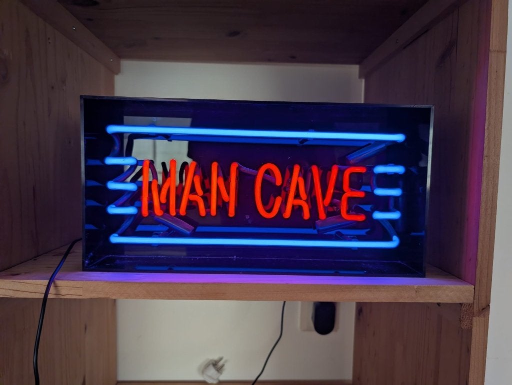 Neon LED 'Man Cave' Lichtreclame - Perfect voor de mancave, Ophalen, Zo goed als nieuw, Neon, Industrieel, Modern