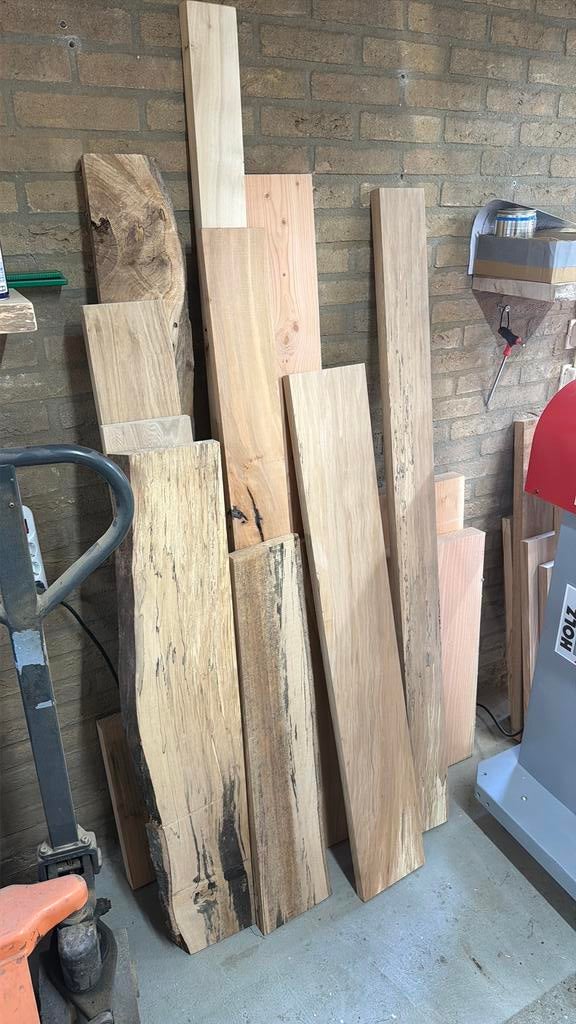 Diverse mooie wandplanken - incl blinde ophanging!, Doe-het-zelf en Verbouw, Hout en Planken, 25 tot 50 mm, Eiken, Nieuw, Ophalen of Verzenden