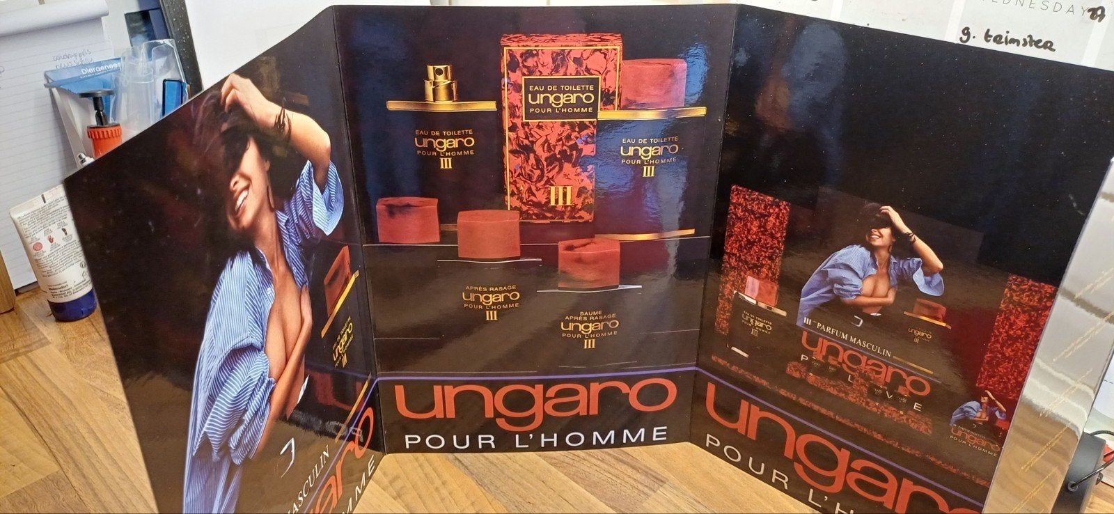 Vintage Ungaro Pour L'Homme toonbankdisplay, Ophalen of Verzenden