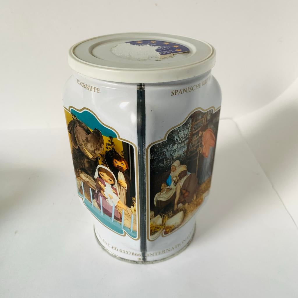 Vintage Blik met Kerststal kribbe Afbeeldingen, Ophalen of Verzenden, Gebruikt, Overige, Overige merken