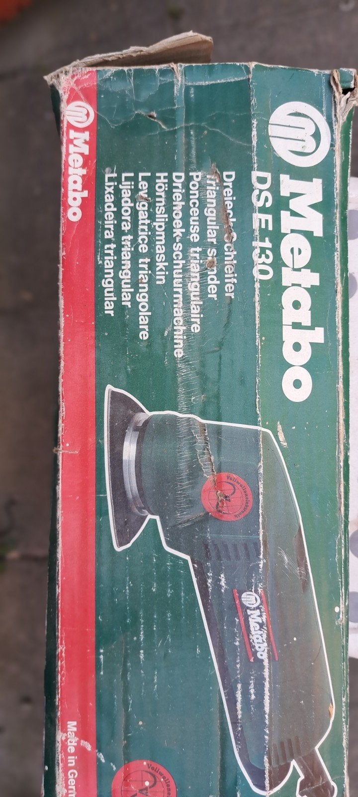 Metabo Driehoek Schuurmachine DSE130, Ophalen, Gebruikt, Minder dan 600 watt, Vlakschuurmachine
