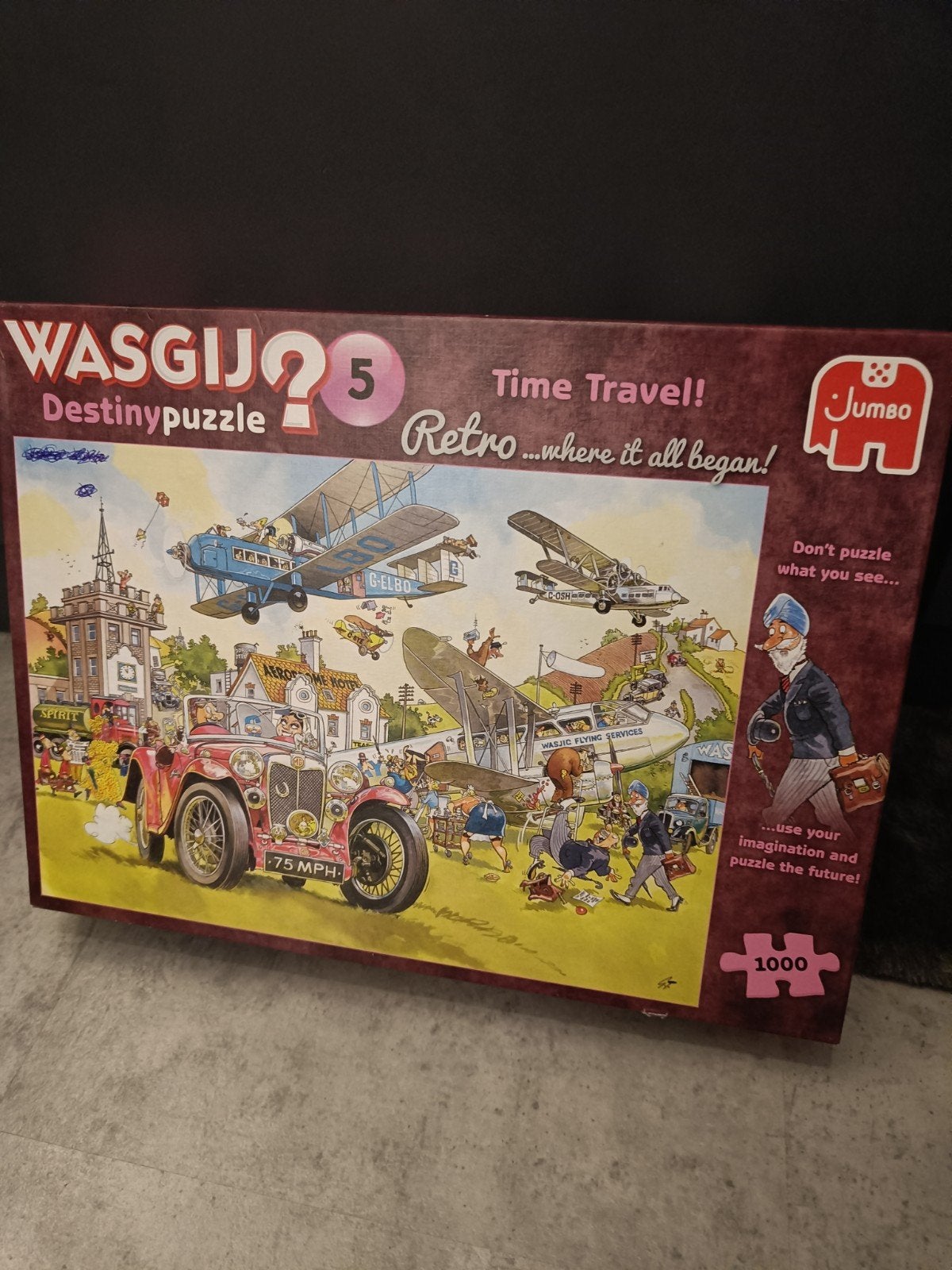 Wasgij Destiny 5: Time Travel! Retro - 1000 stukjes, Ophalen of Verzenden, 500 t/m 1500 stukjes, Zo goed als nieuw, Legpuzzel