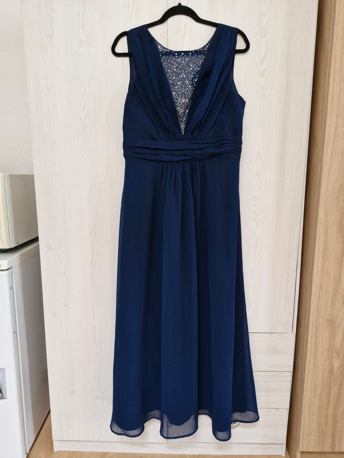 Enkellengte Galajurk/Feestjurk Blauw 38, Kleding | Dames, Maat 38/40 (M), Blauw, Ophalen of Verzenden, Onder de knie