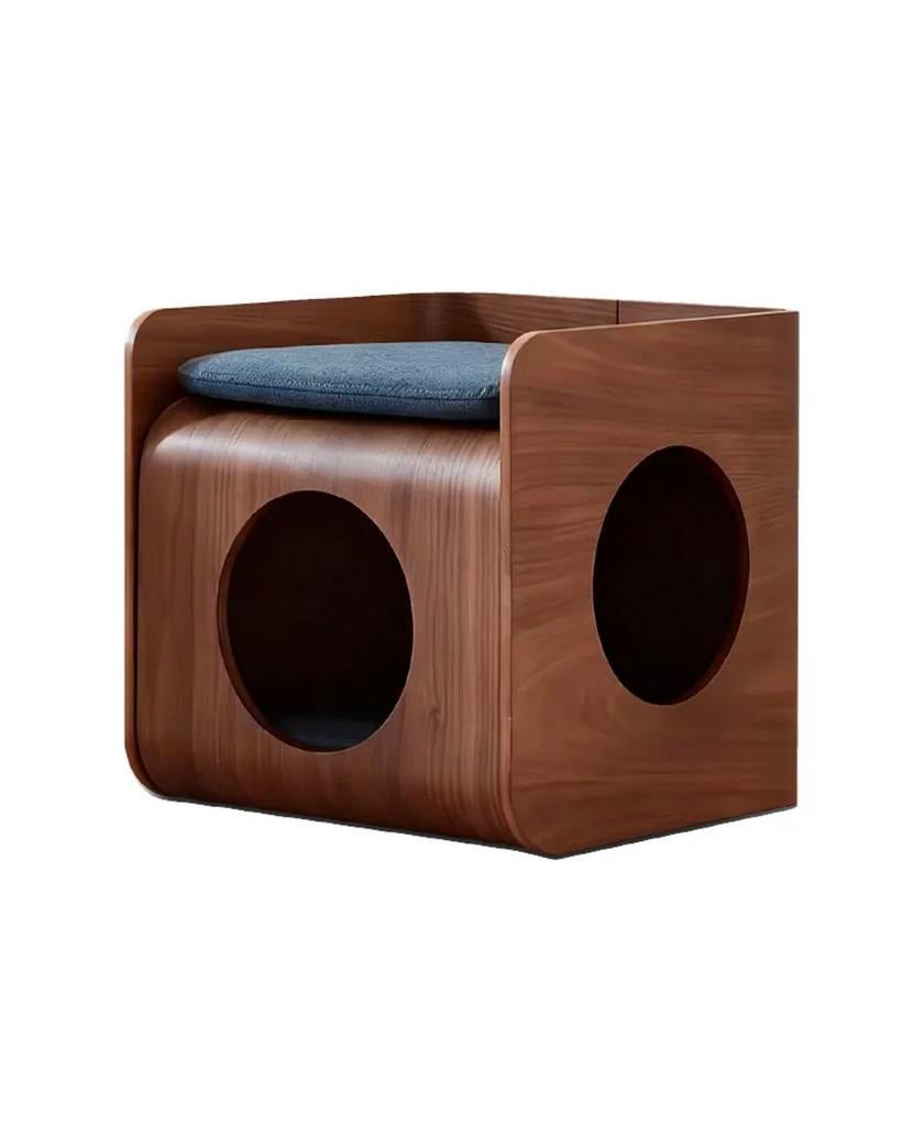 Kattenzit kattenmand toren kat hout holletje kattenhuis, Ophalen, Zo goed als nieuw, Katoen
