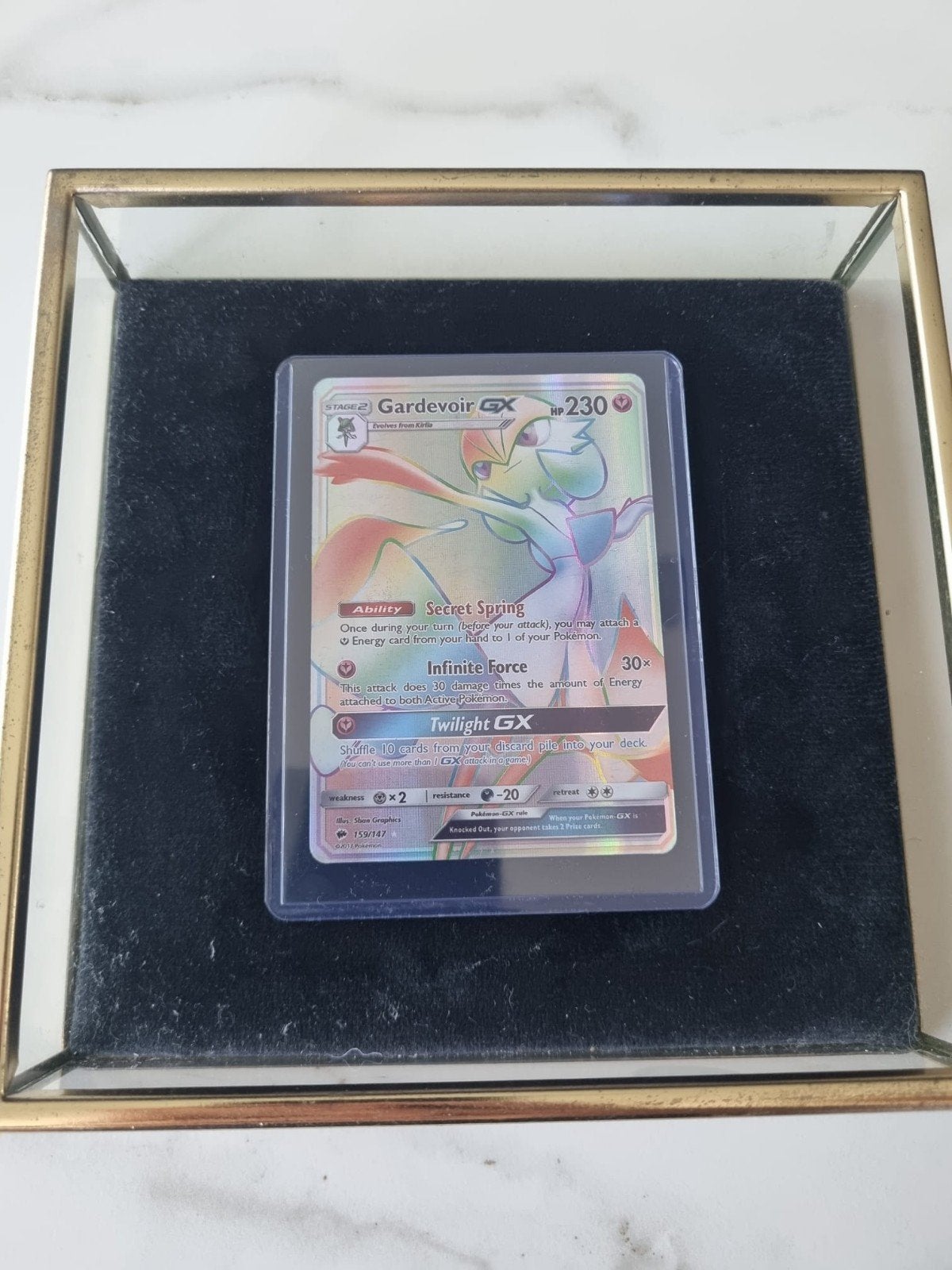 Pokemon Gardevoir GX Rainbow Rare, Ophalen of Verzenden, Gebruikt, Losse kaart, Foil