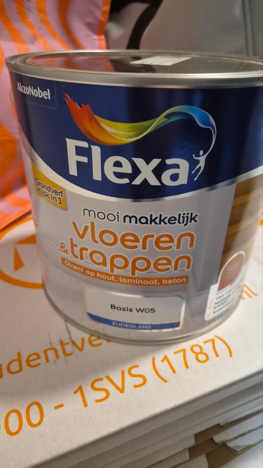 2 blikken 2.5 L - Flexa Vloeren & Trappen Lak en Flexa Strak, Ophalen, Wit, Nieuw, Lak