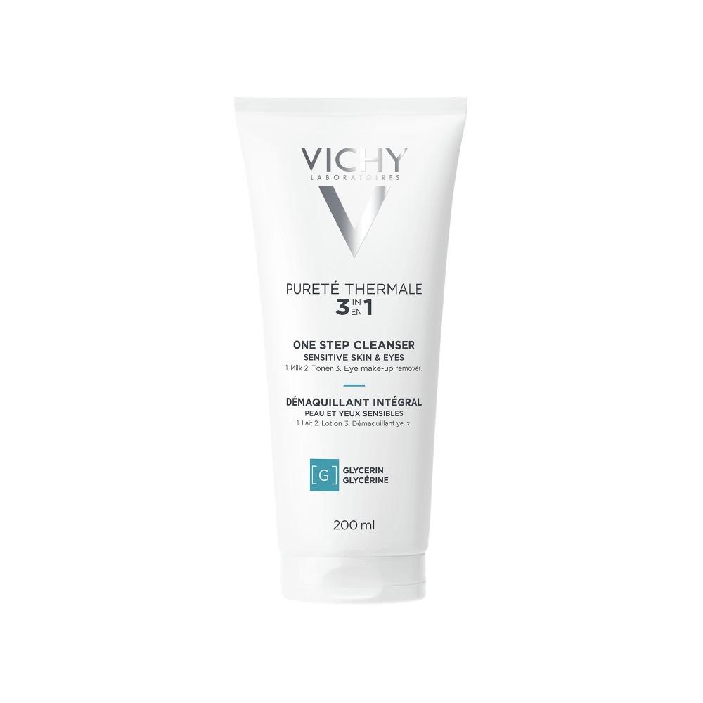 Vichy Pureté Thermale Reinigingslotion 3-in-1 200ml, Verzenden, Nieuw, Gehele gezicht, Reiniging