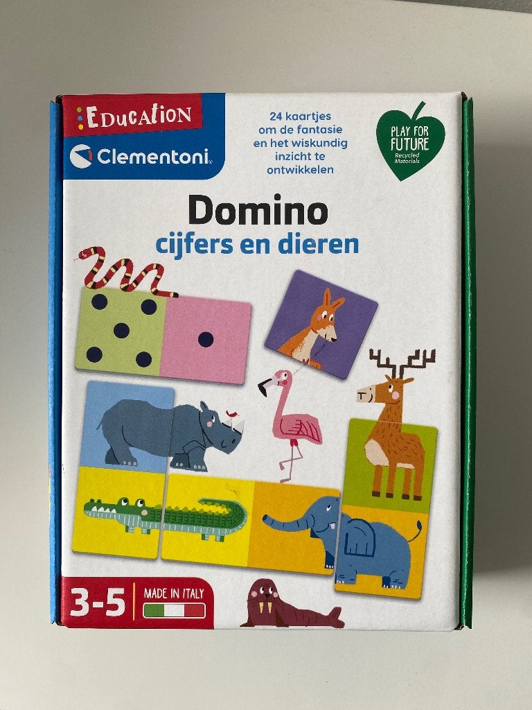 Clementoni Domino Cijfers en Dieren 3-5 jaar, Ophalen, Nieuw