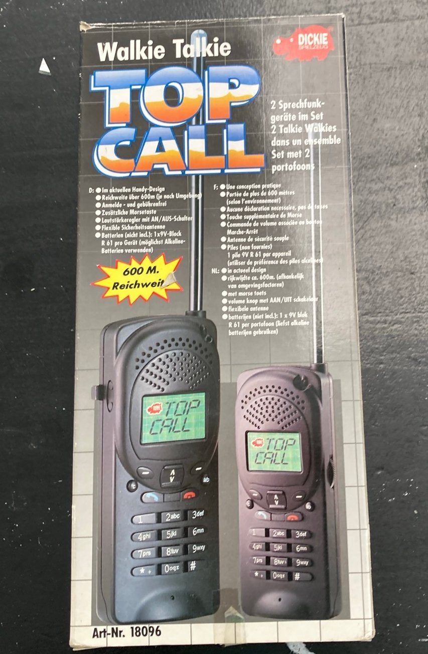 Walkie talkie top call dickie, Ophalen of Verzenden, Gebruikt, Minder dan 2 km, Portofoon of Walkie-talkie