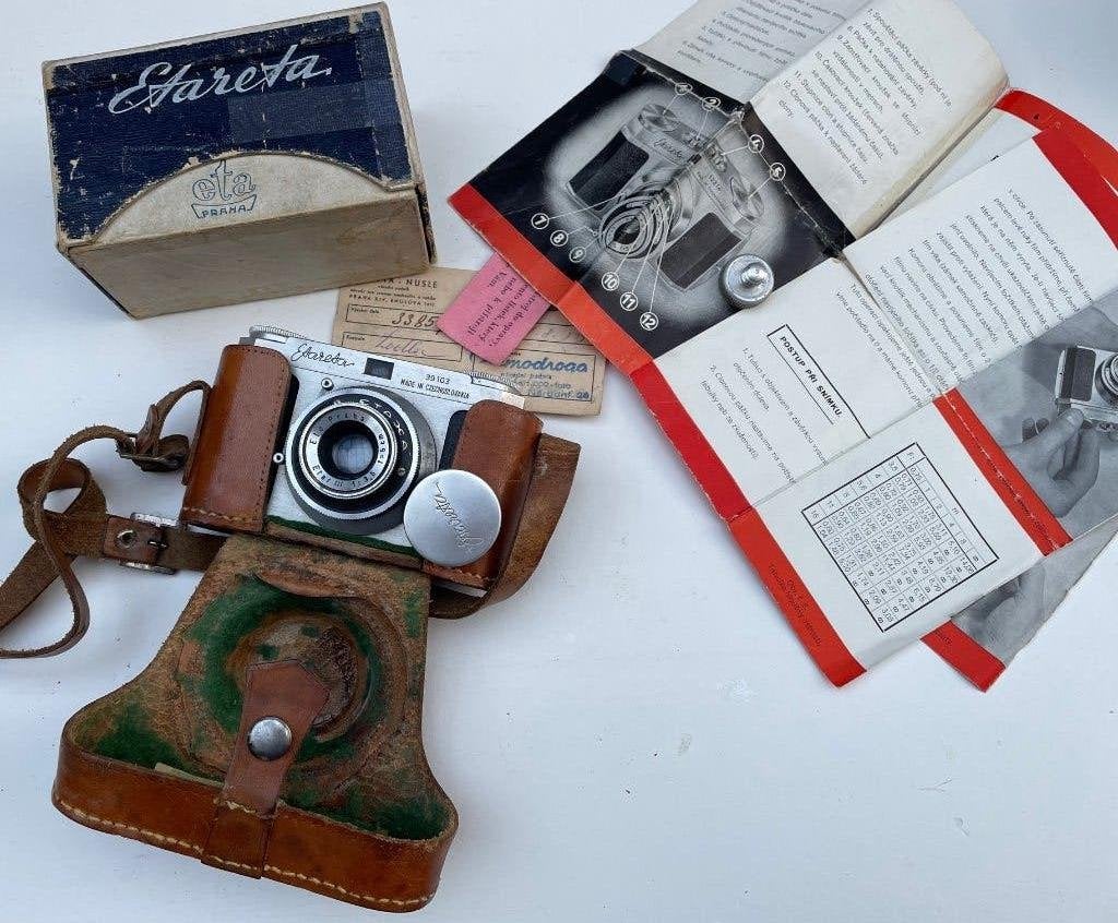 *Etareta (Meopta Czechoslovakia) viewfinder met tas en doos, Ophalen of Verzenden, Compact, Overige Merken