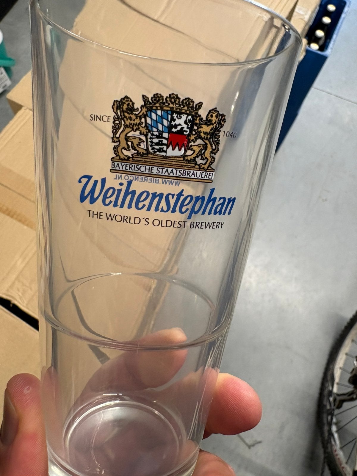 450 Weihenstephan bierglazen, Ophalen, Zo goed als nieuw, Glas of Glazen, Overige merken