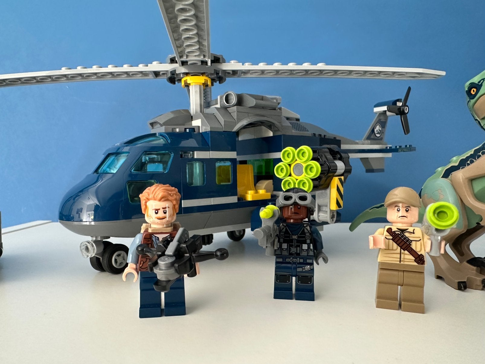 LEGO Jurassic World 75928 Blue’s Helicopter Pursuit, Jurassic World, Lego, Ophalen of Verzenden, Zo goed als nieuw