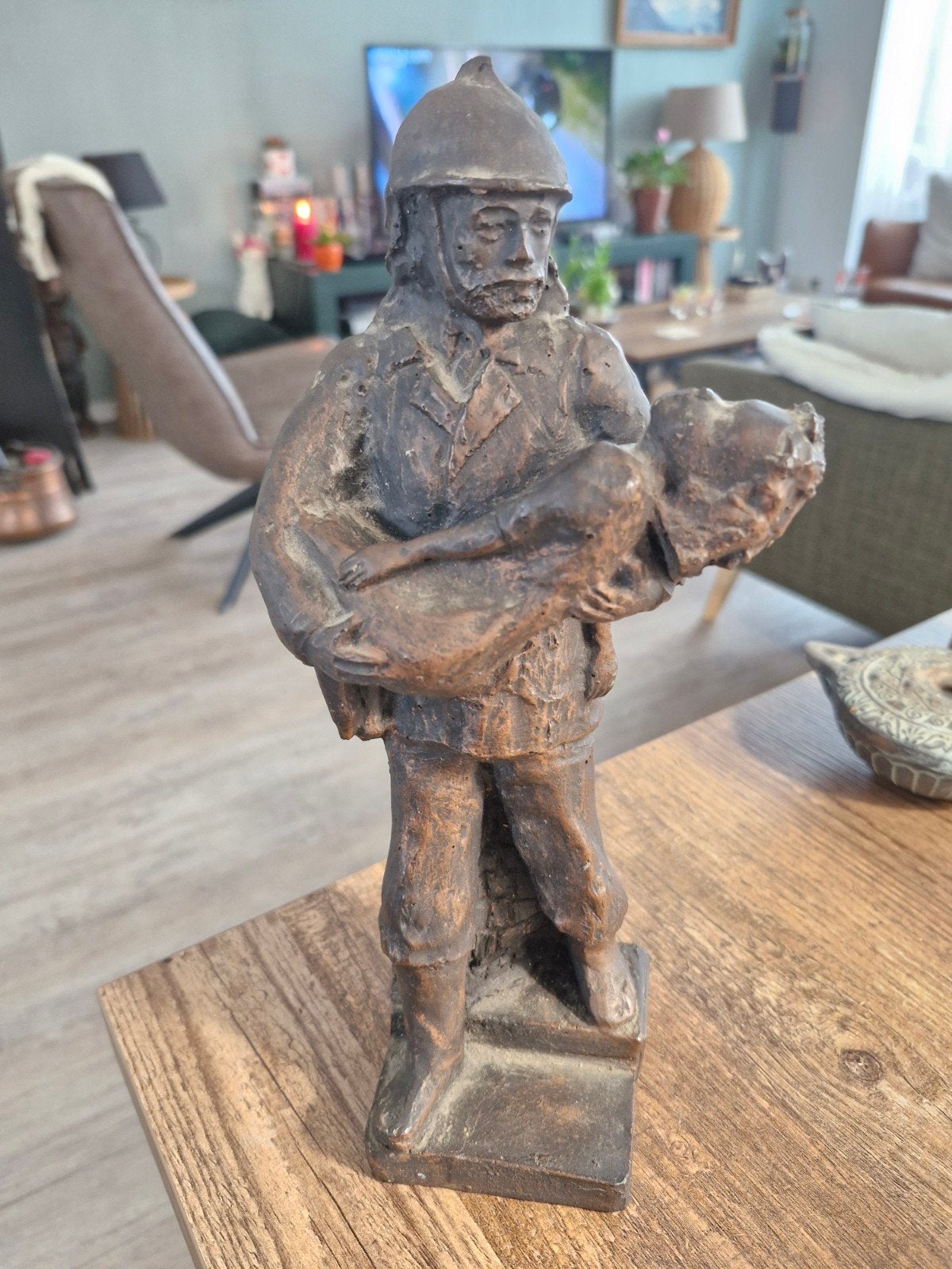Brandweerman Beeldje, Ophalen of Verzenden, Gebruikt, Mens