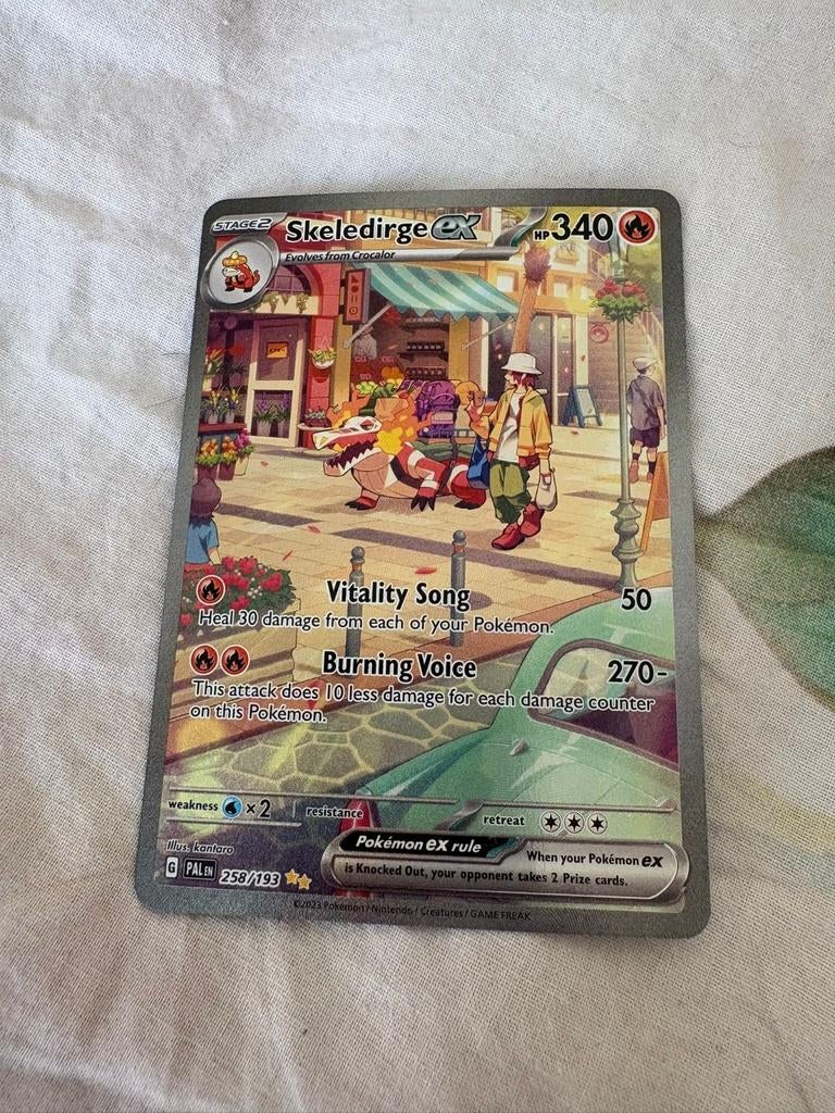 Skeledirge EX 258/193 Pokémon kaart - Zo goed als nieuw, Ophalen, Zo goed als nieuw, Losse kaart, Foil