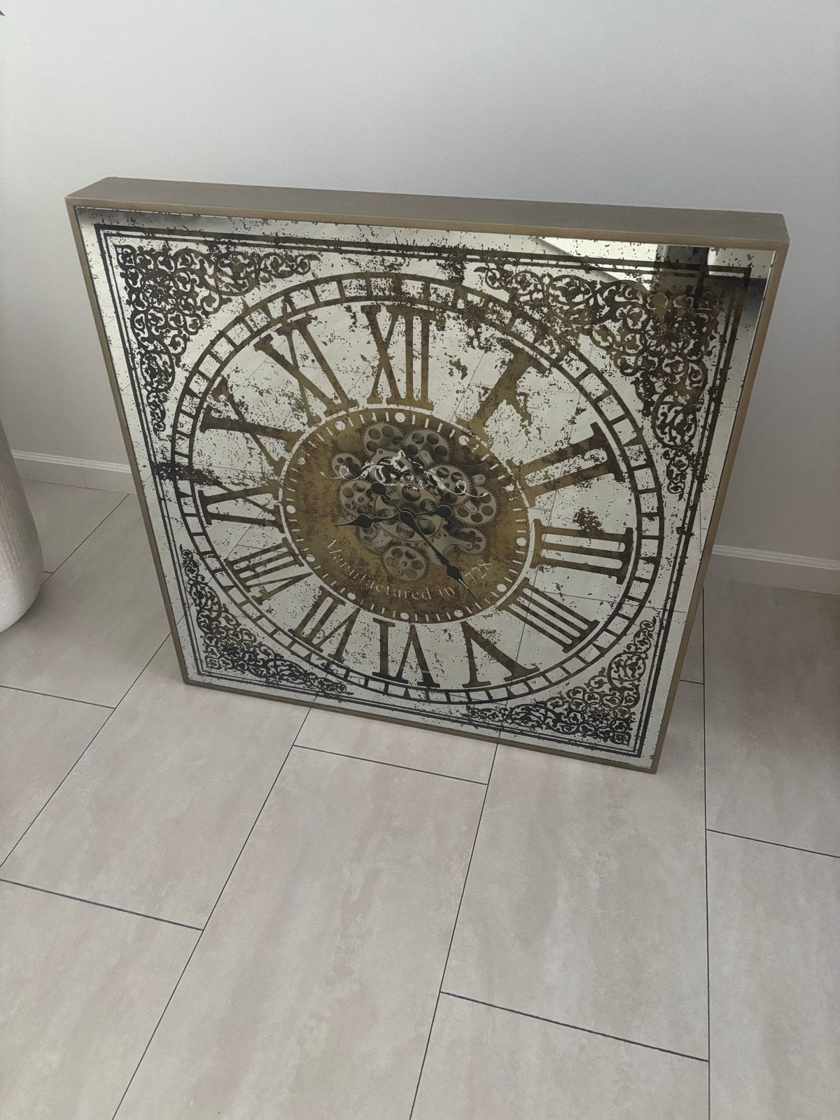 Grote wandklok Richmond Owen klok, Ophalen, Goud, Wandklok, Zichtbaar uurwerk