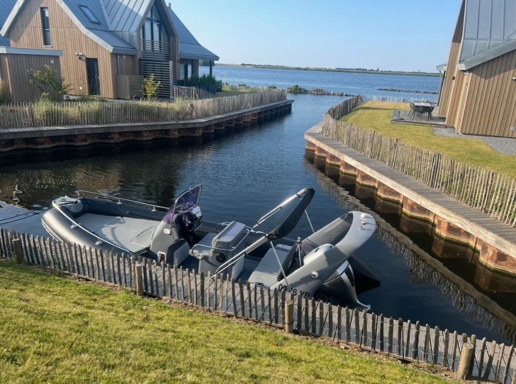 Grand Silverline 650 Rib met 150PK Honda incl. trailer, Watersport en Boten, Rubberboten, Gebruikt, Zonnedek, 150 pk, Grand