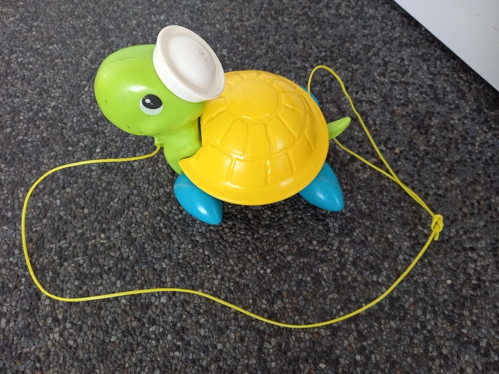 * Vintage Fisher Price Tag along Turtle 1977, nr. 644 *, Ophalen of Verzenden, Gebruikt
